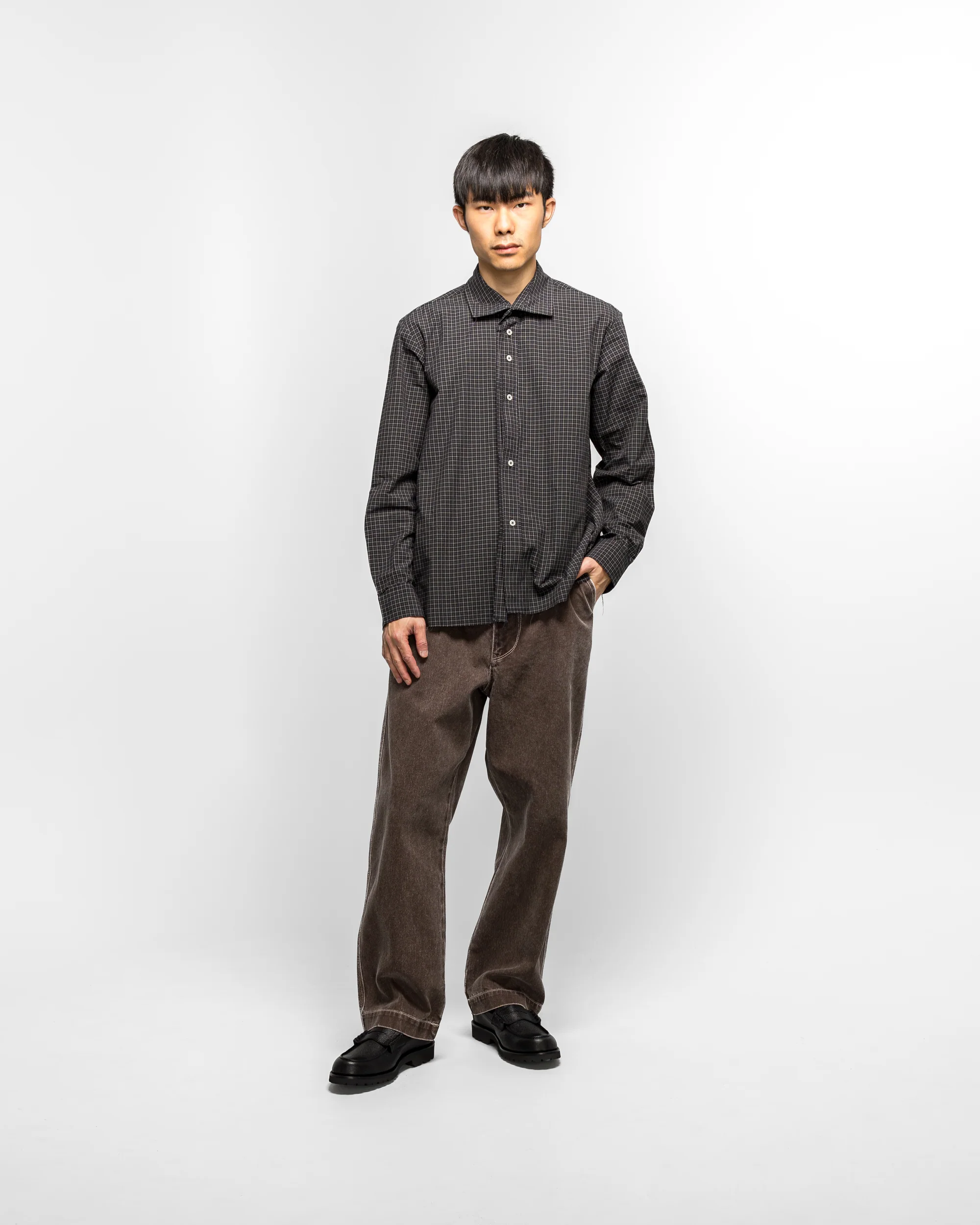 Straight Jeans - Brown Coated Denim - Image 6