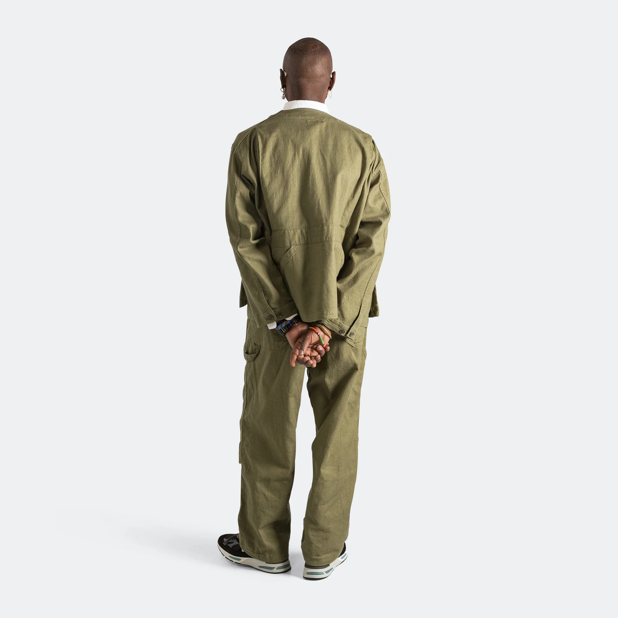 Cardigan Jacket - Dark Olive Java Cloth - Image 8