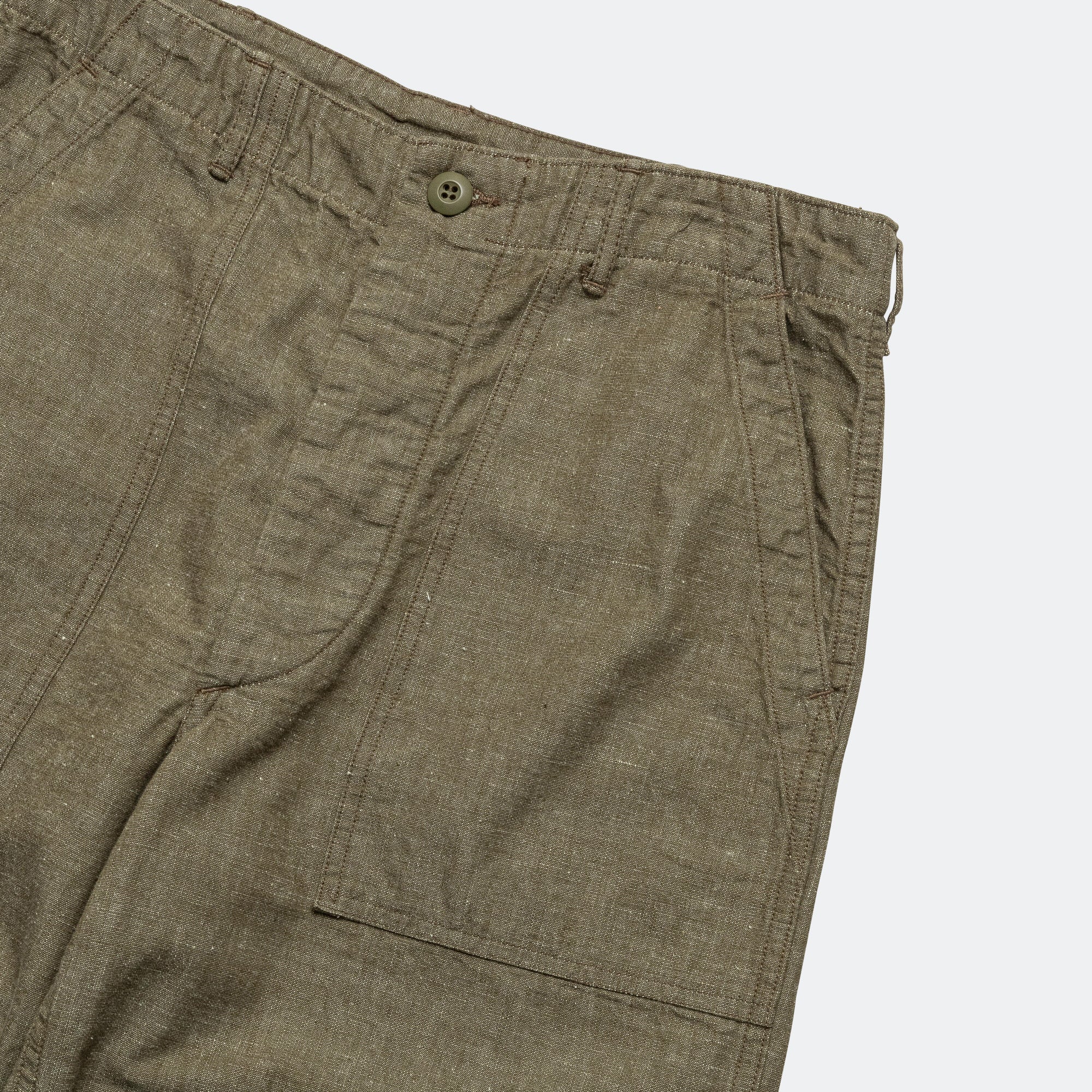 Chambray Fatigue Pants - Dusty Olive - Image 3