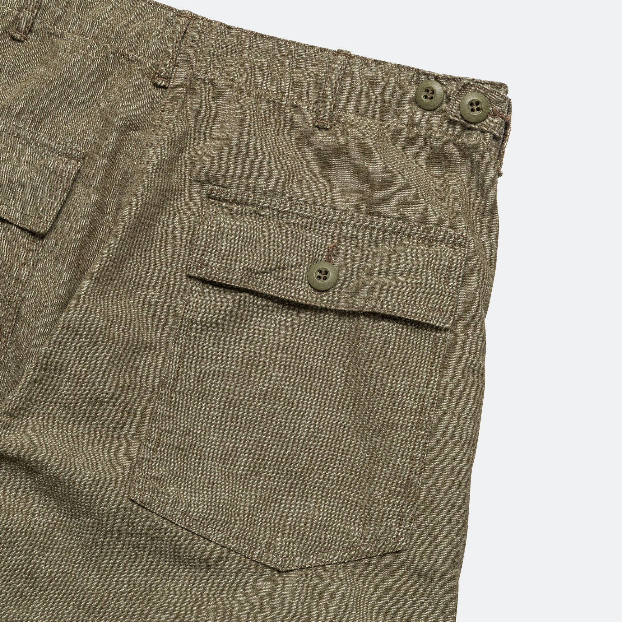 Chambray Fatigue Pants - Dusty Olive - Image 4