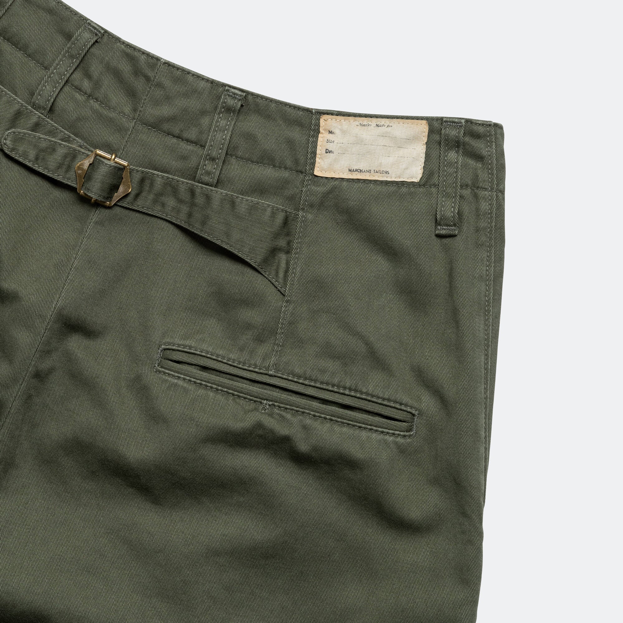 Chino High Waisted NIME Pants CACTUS Embroidery - Khaki - Image 6