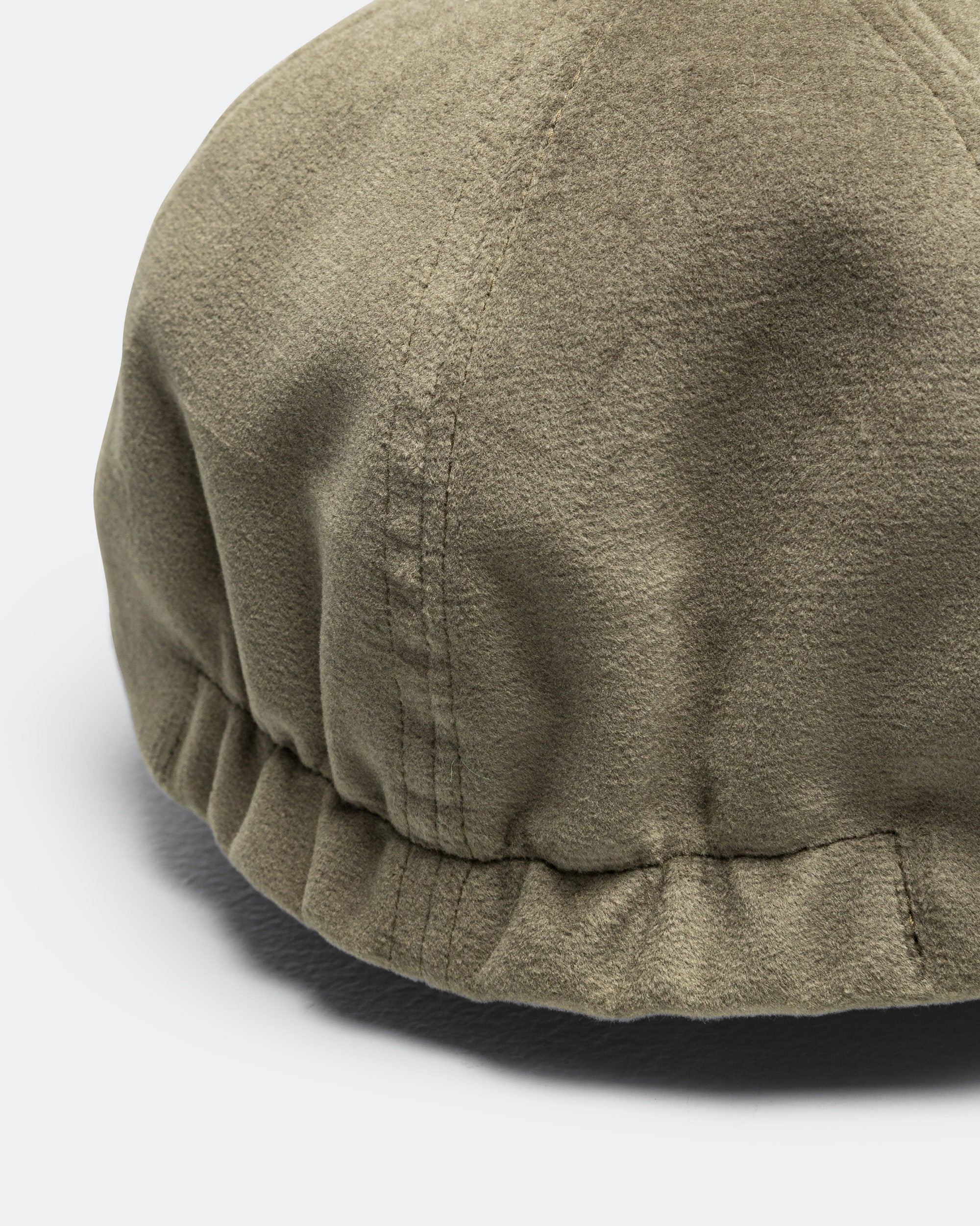 Classic 6 Panel Cap Moleskin - Green - Image 4