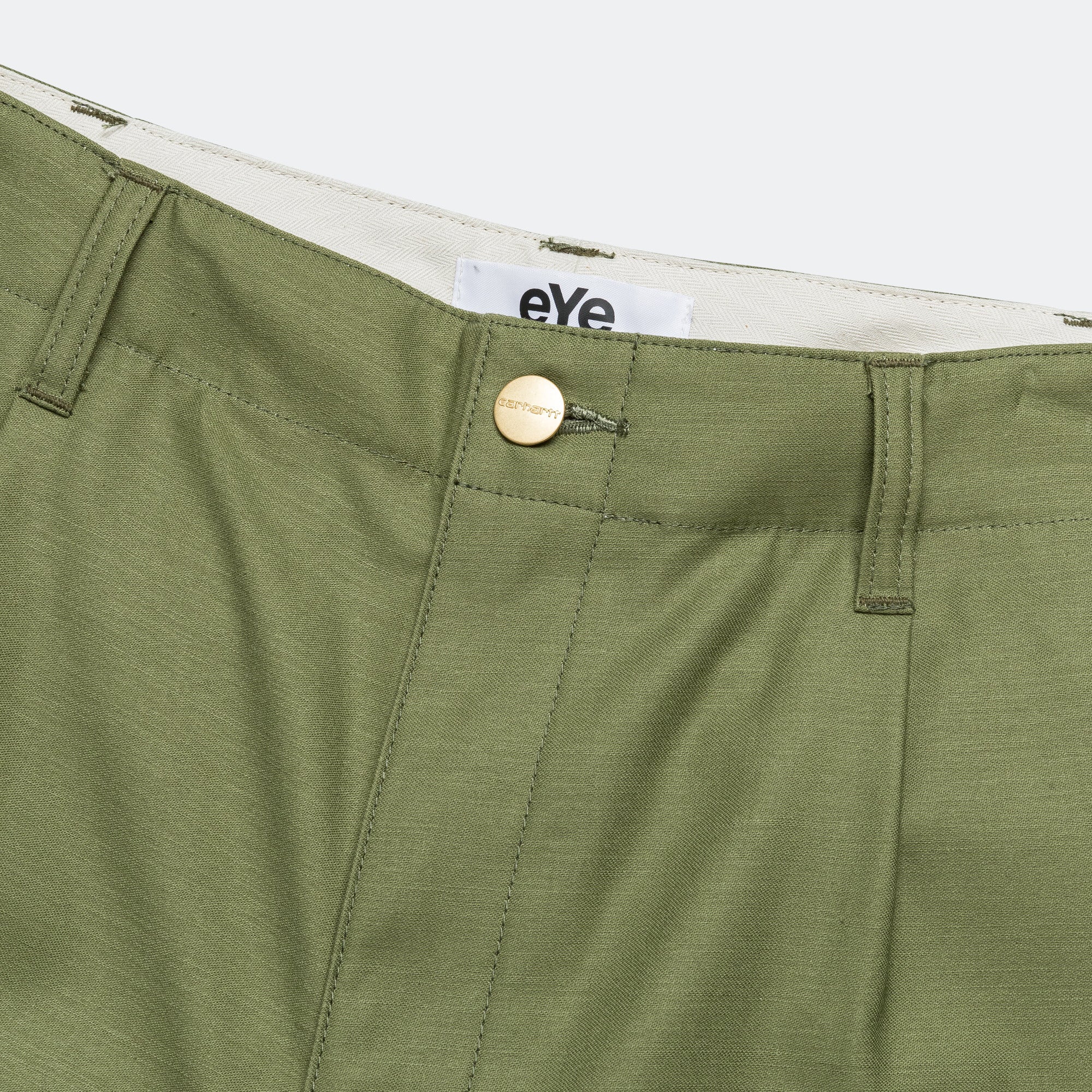 Cotton Backed Satin Shorts x Carhartt - Khaki - Image 3