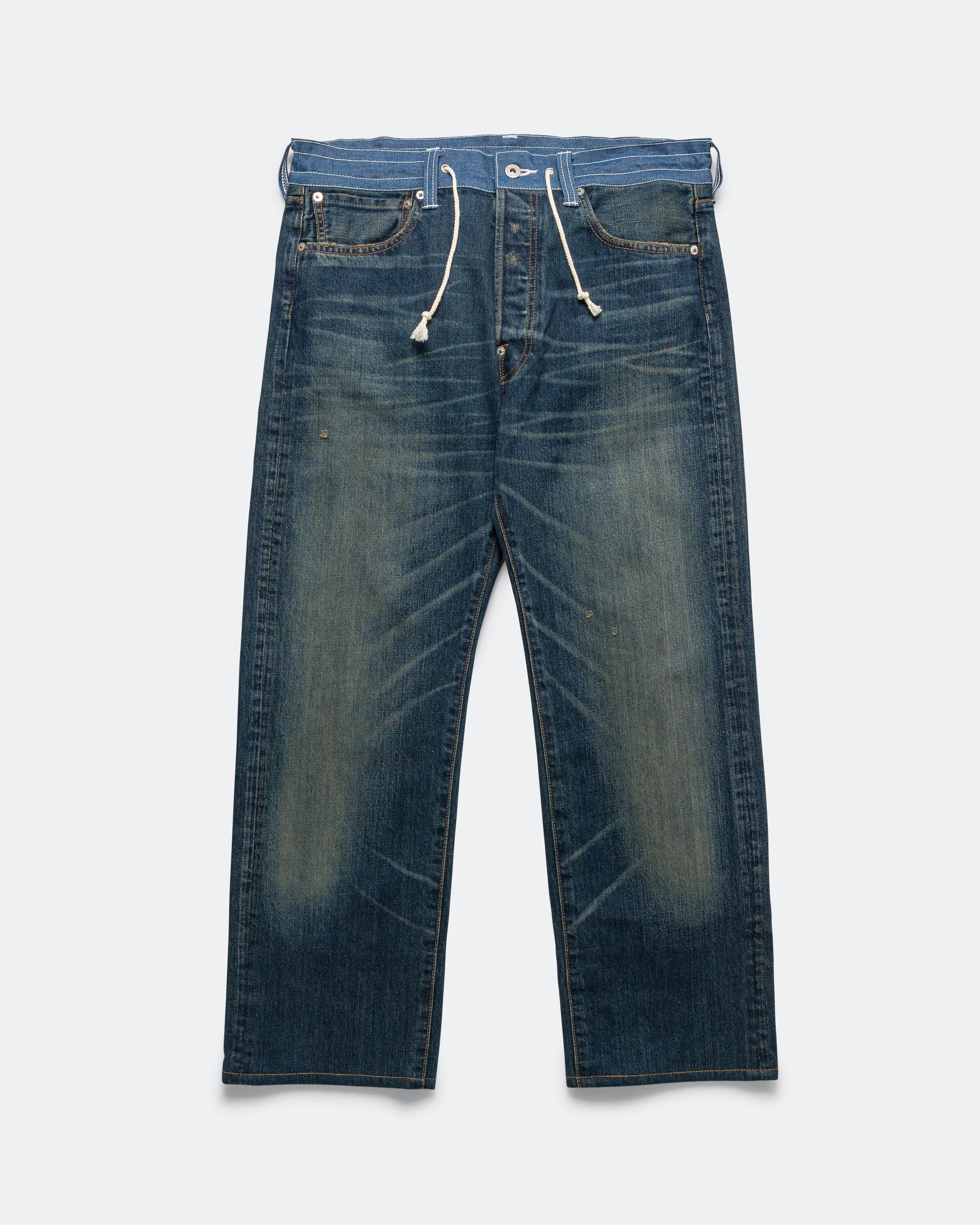 Cotton Denim Garment Treated Pants x Levis - Indigo/Brown