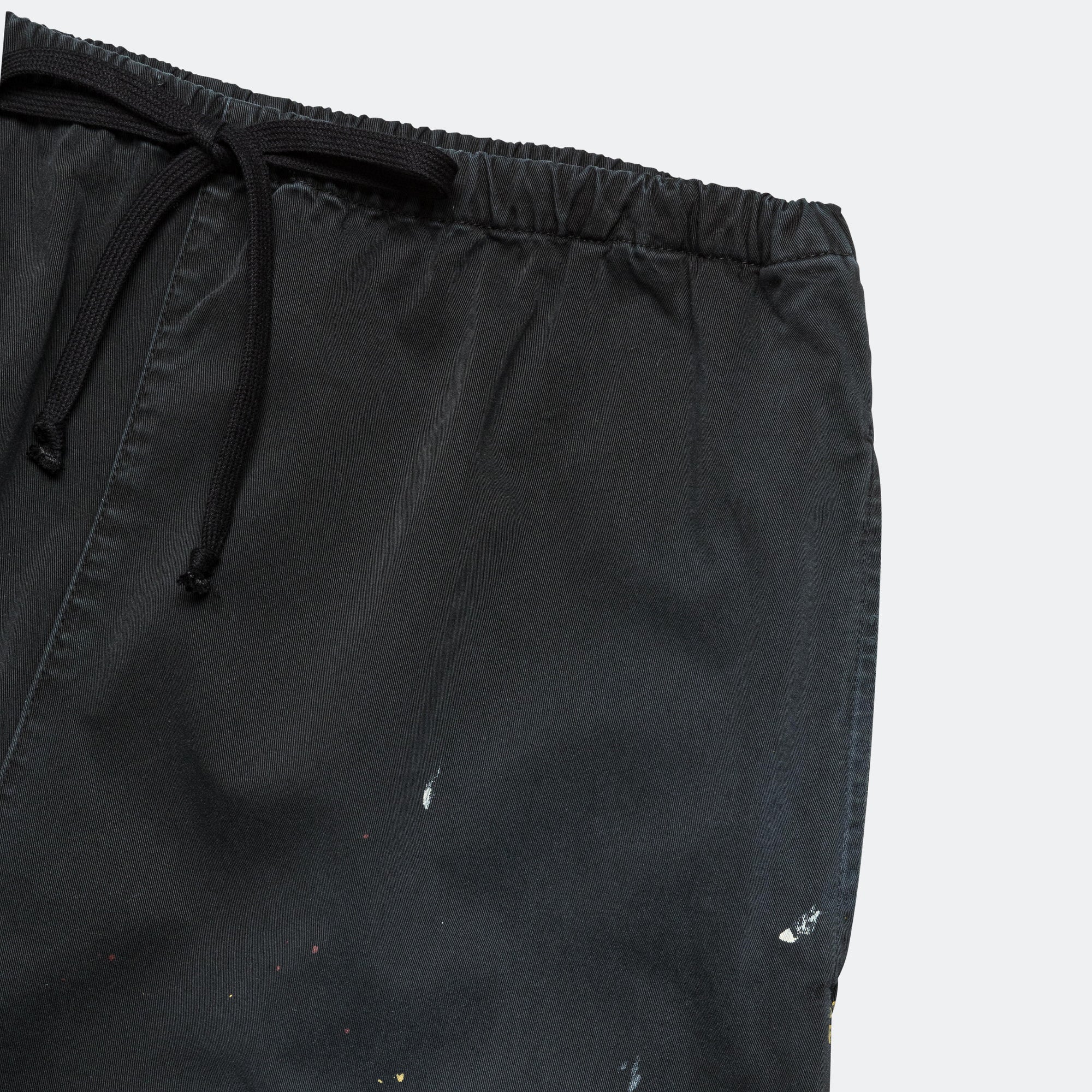 Cotton Jersey Paint Splatter Pants - Black - Image 4