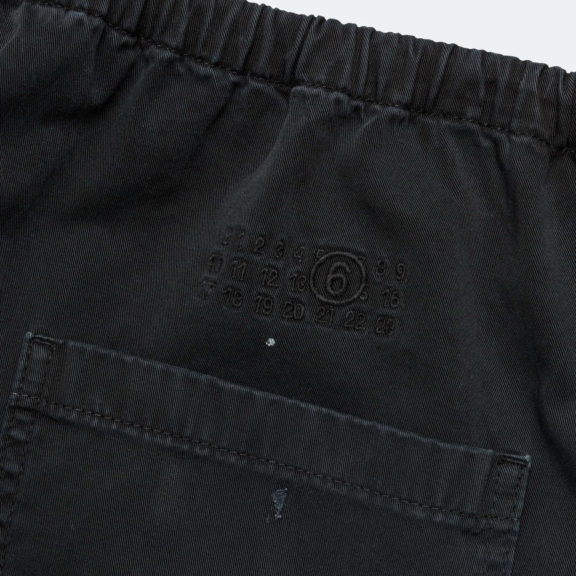 Cotton Jersey Paint Splatter Pants - Black - Image 7