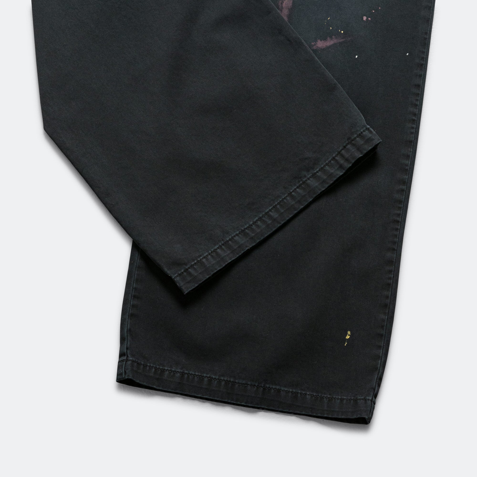 Cotton Jersey Paint Splatter Pants - Black - Image 8