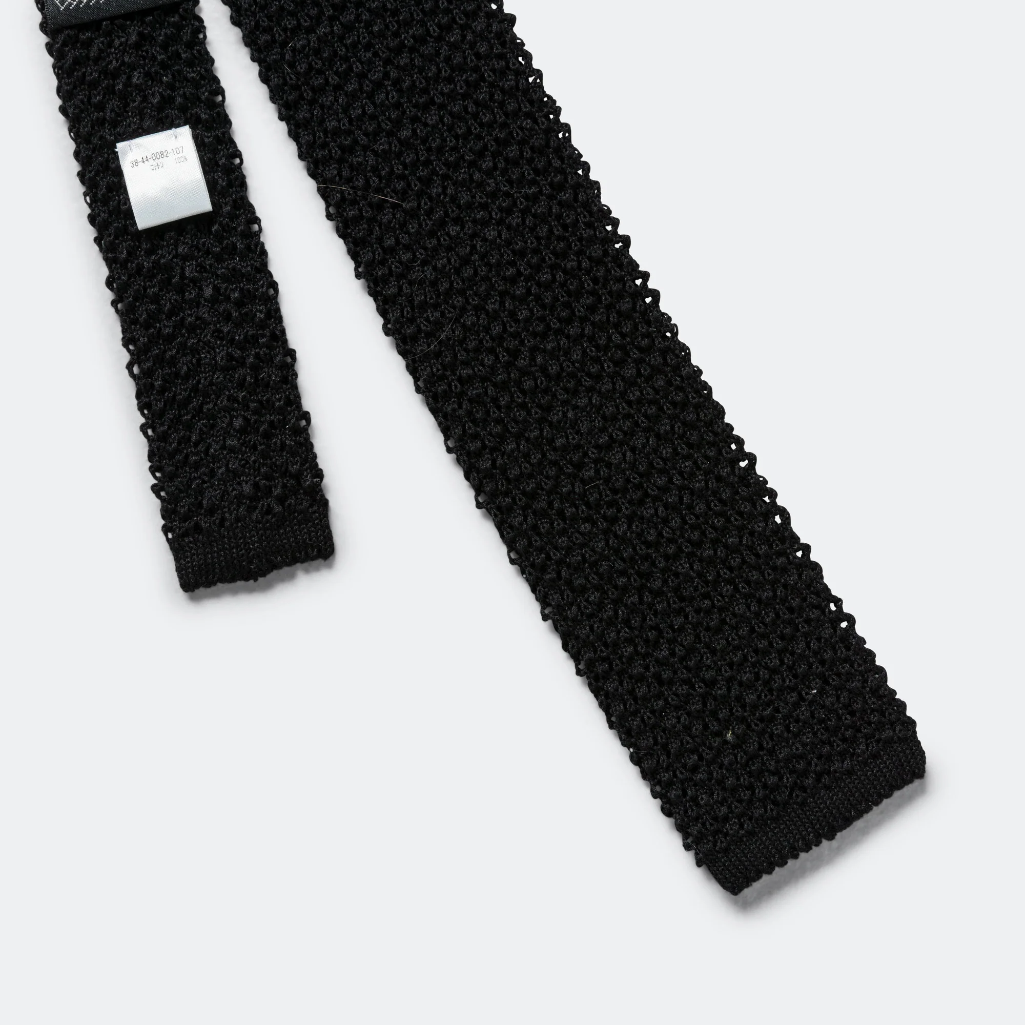 Cotton Knit Tie Solid - Black - Image 4
