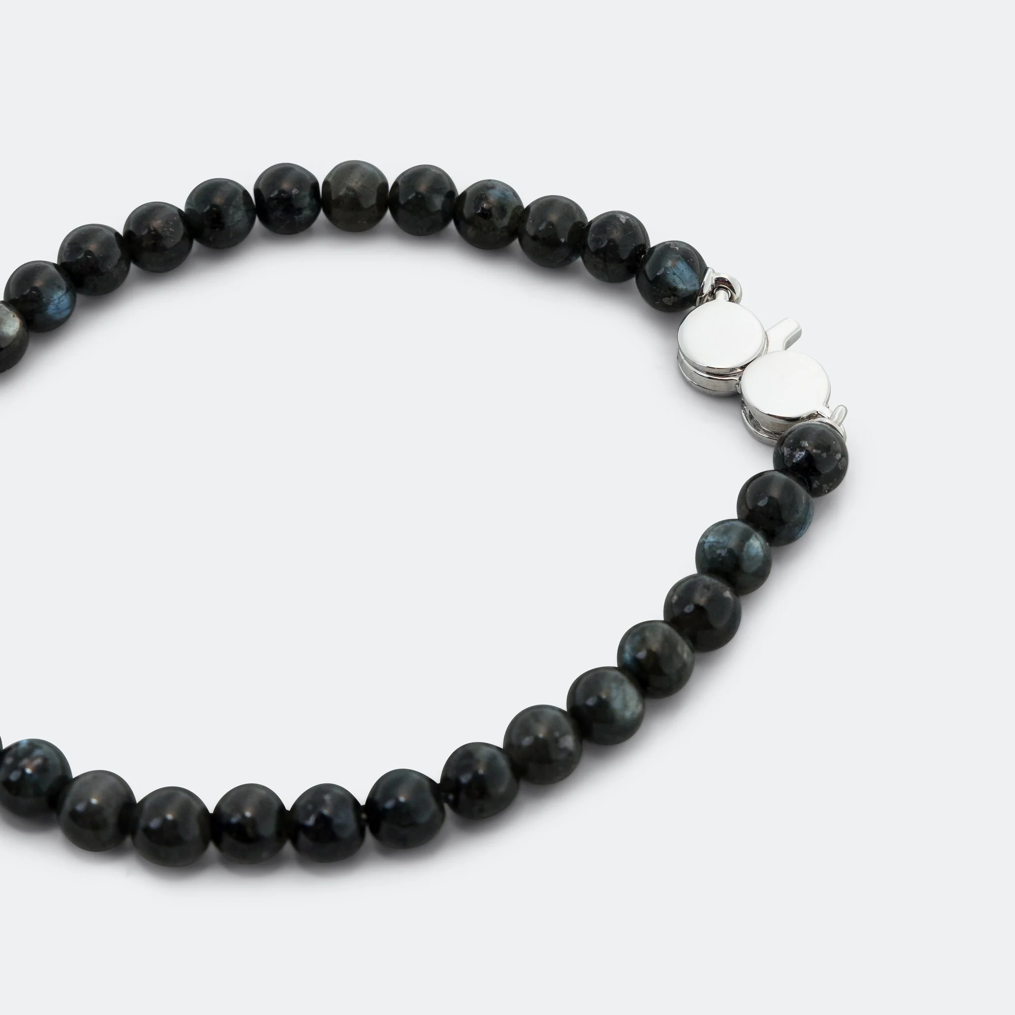 Cove Bracelet Slim - Black Larvikite/925 Silver - Image 2