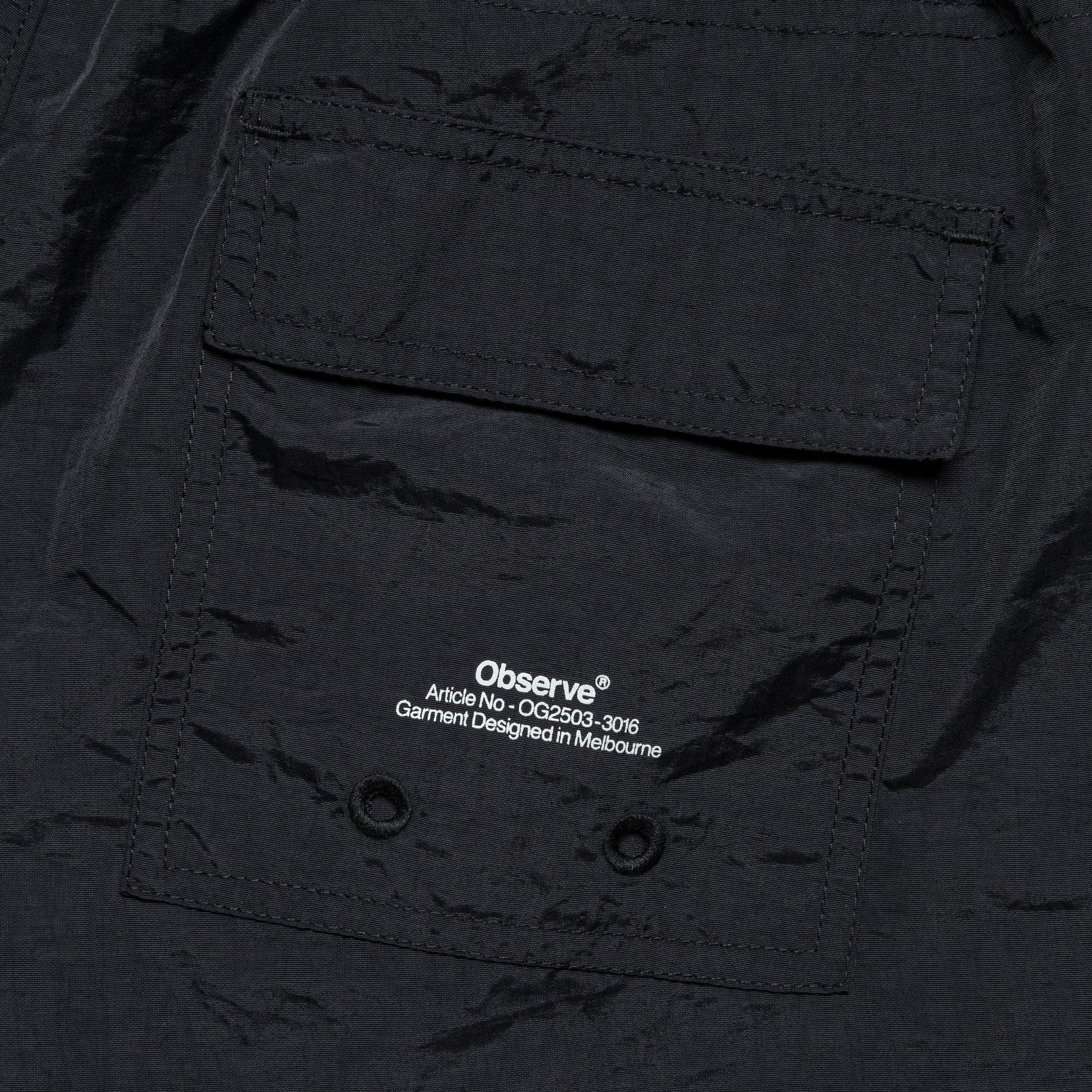 Crinkle Nylon Bianco Short - Navy - Image 9