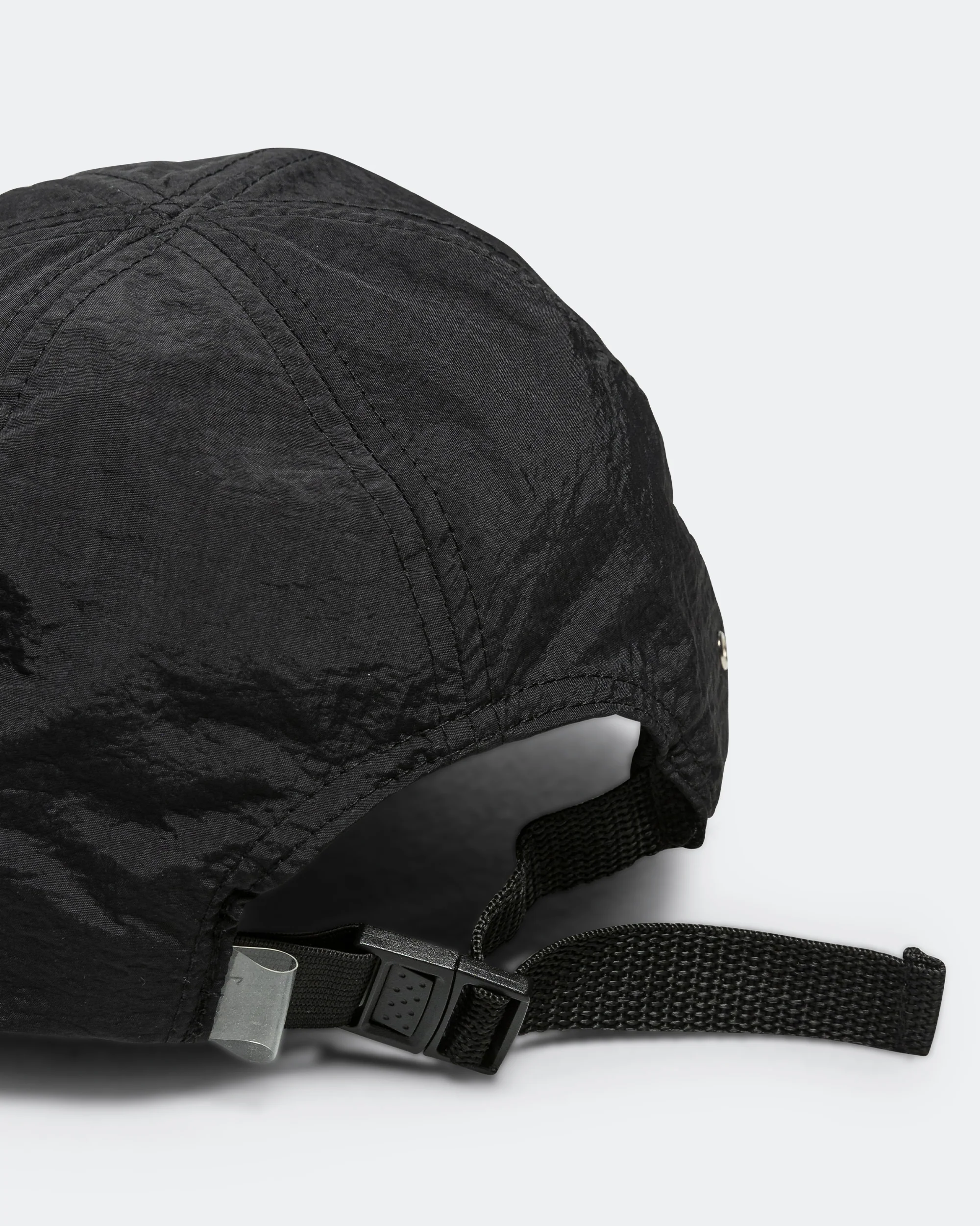 Crinkle Nylon Logo Cap - Black - Image 5