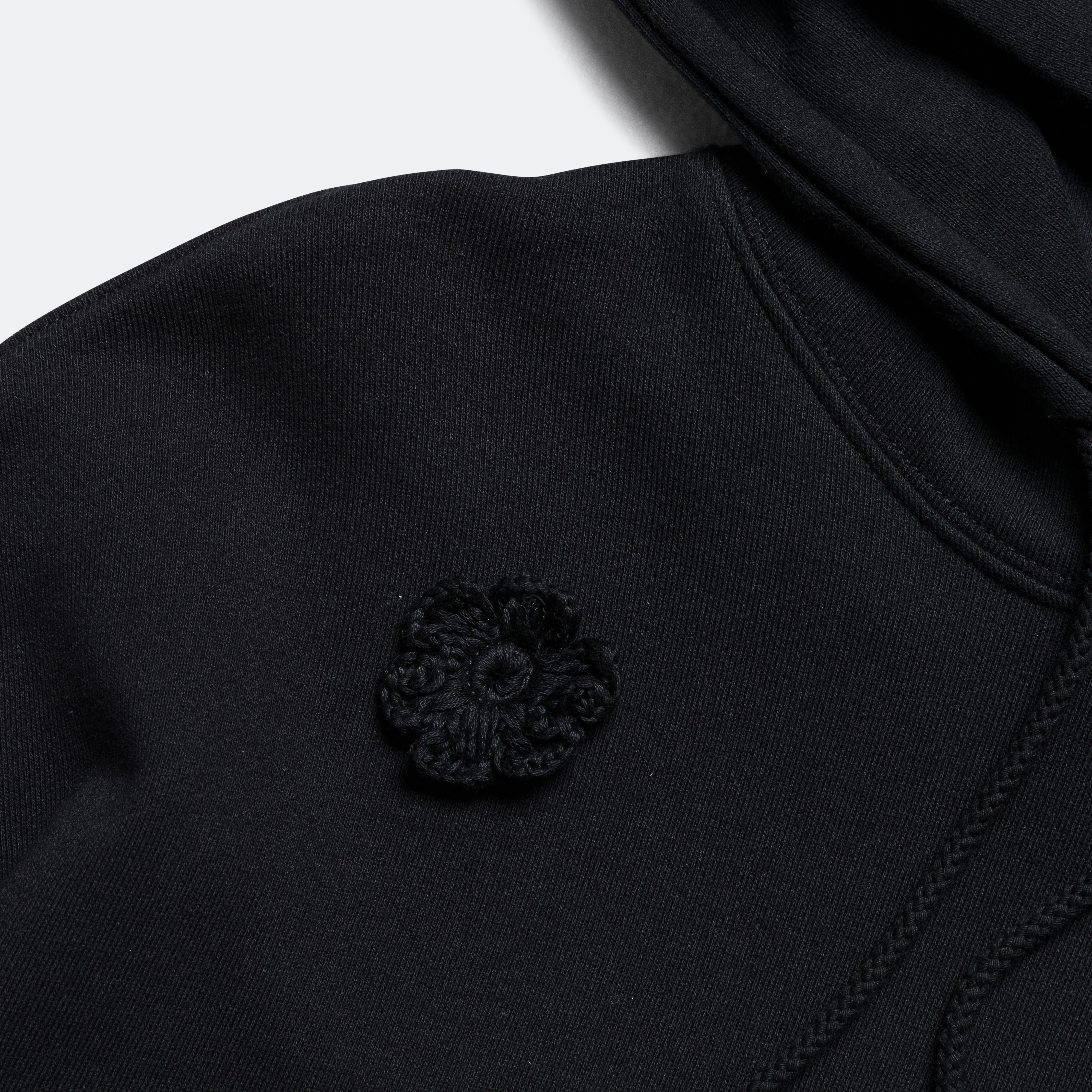 Daisie Gym Hoodie - Black Terry - Image 4