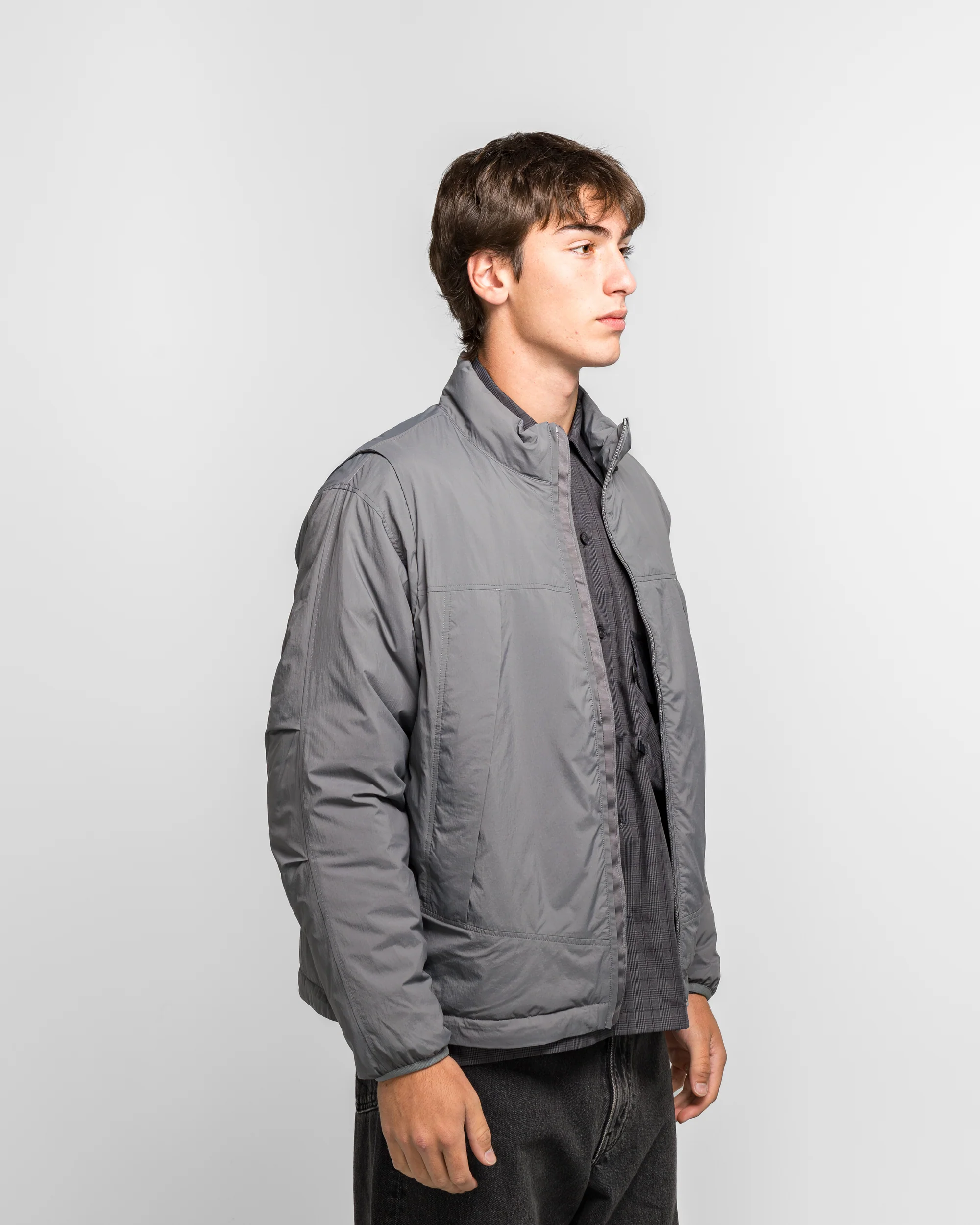 Tech 2WAY Field Inner Down Jacket - Light Grey - Image 3