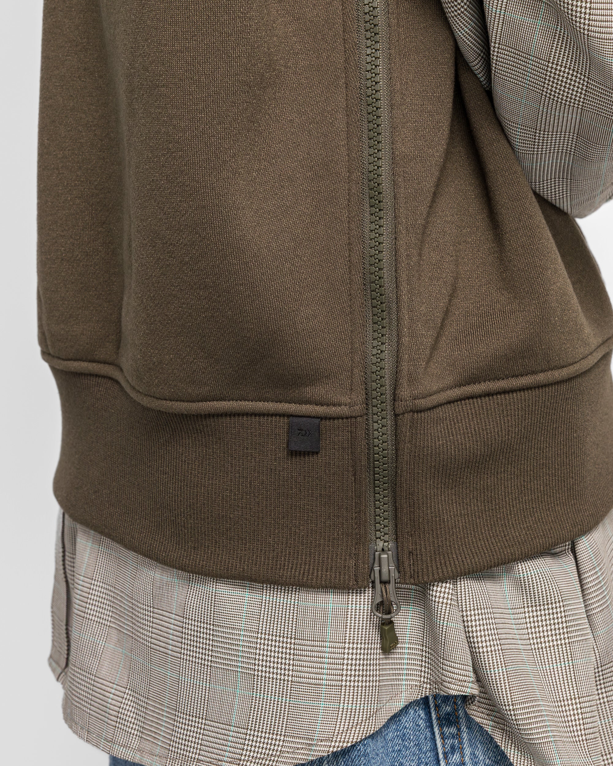 Tech Sweat Zip Vest Pullover - Brown Khaki - Image 5