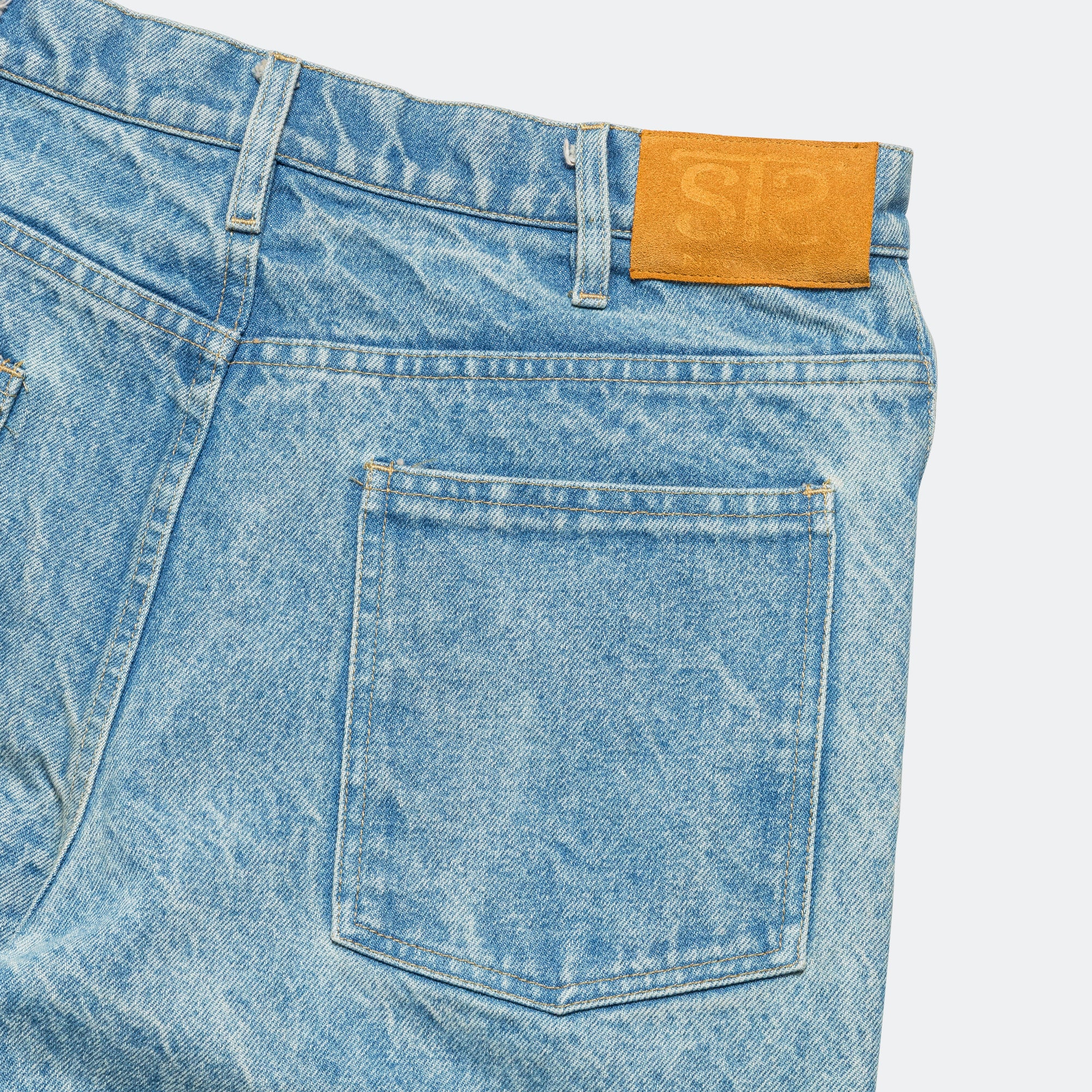 Denim Marker Drawn Jeans - Blue Indigo - Image 7