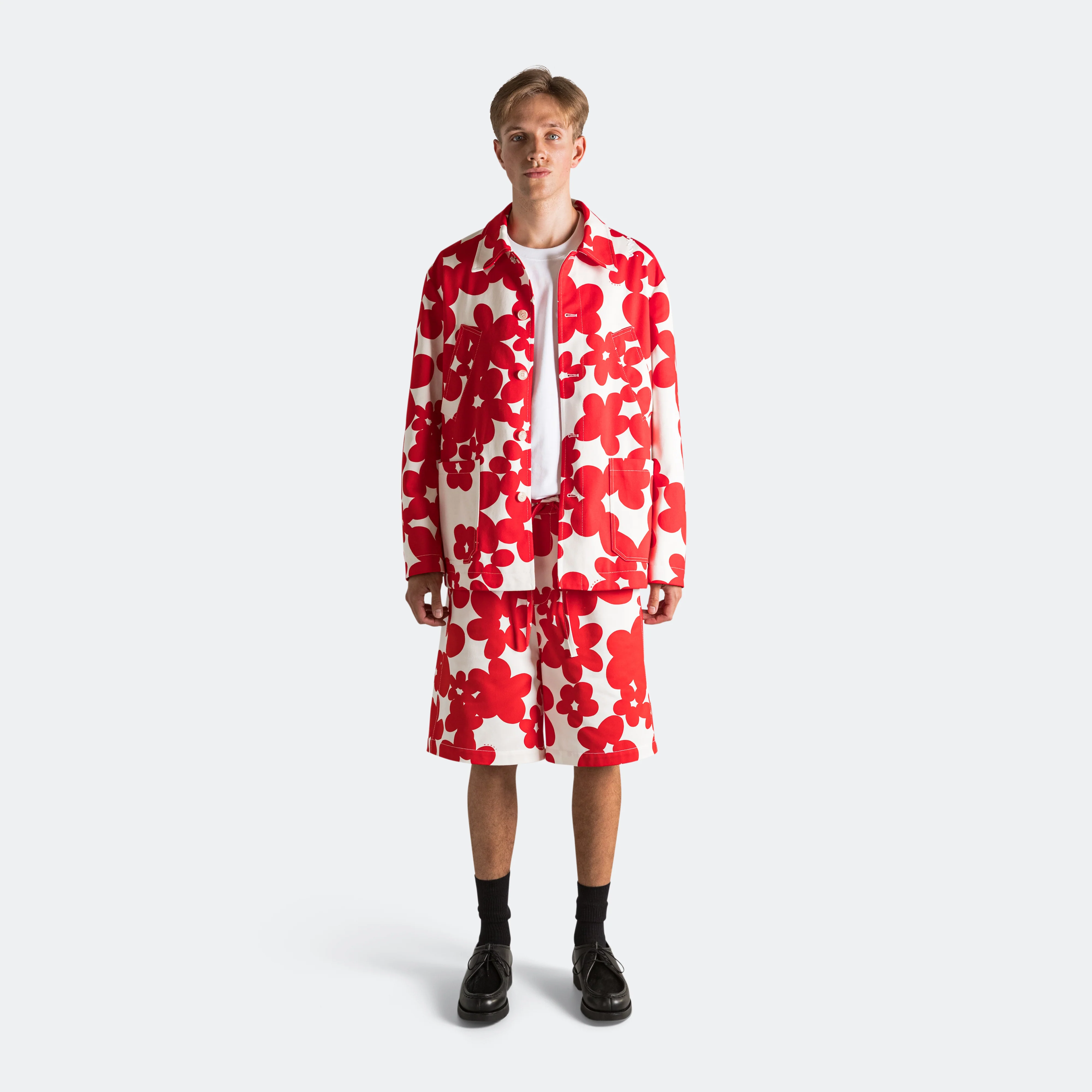 Dillies Gabardine Jacket - Crimson - Image 7