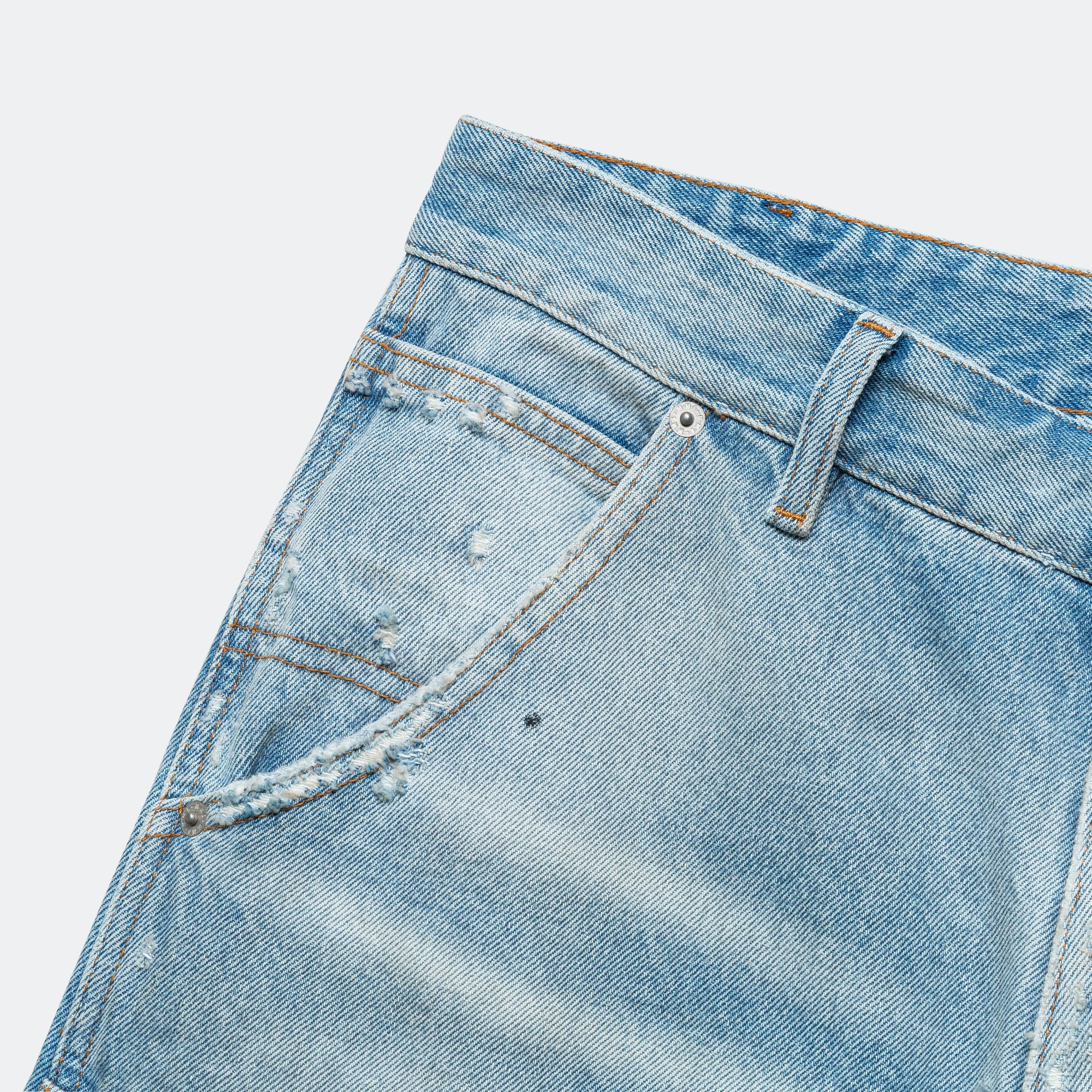 Distressed Wide-Leg Denim - Used Wash - Image 3