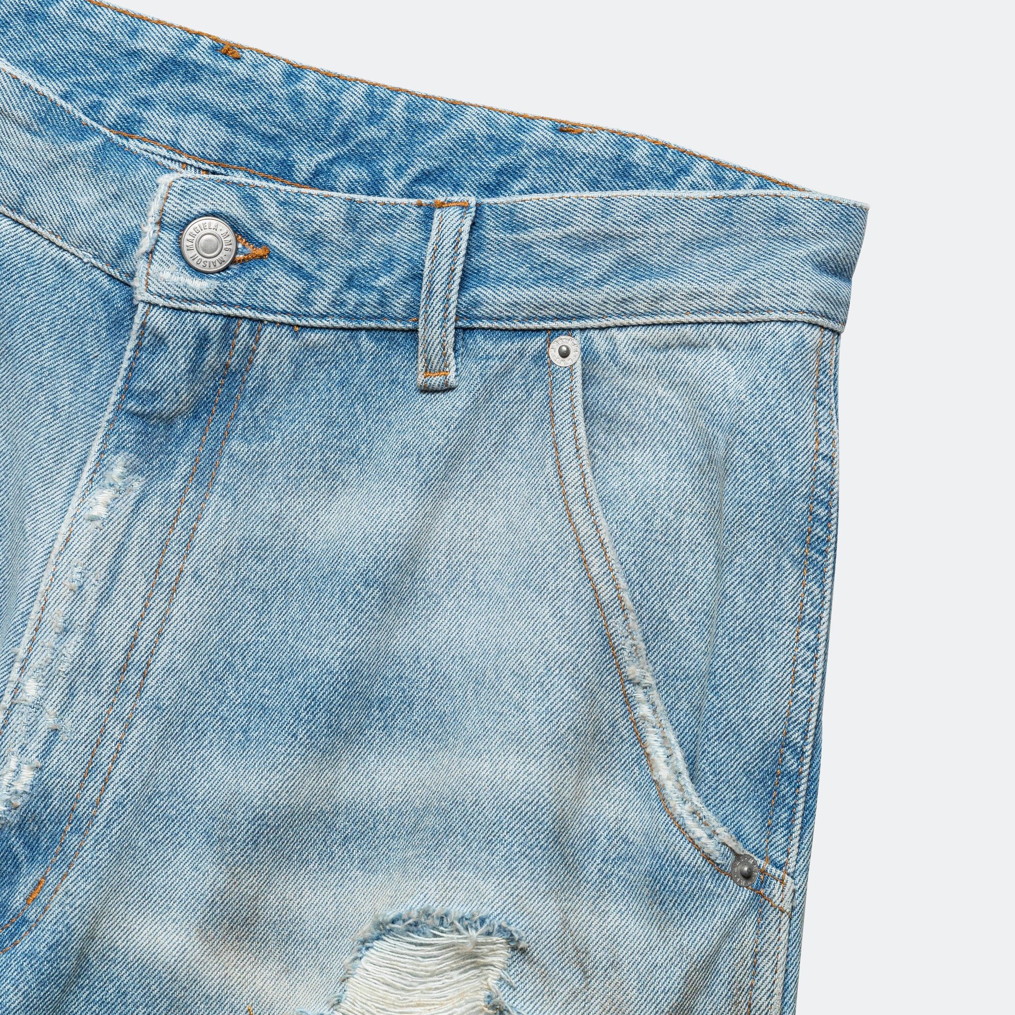 Distressed Wide-Leg Denim - Used Wash - Image 4