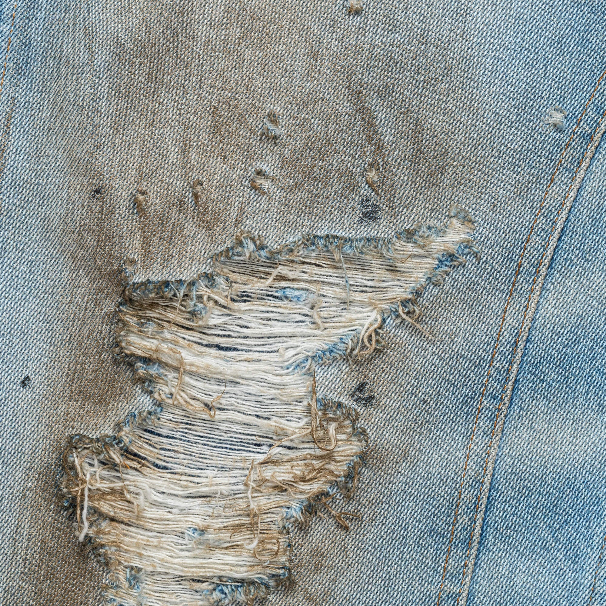 Distressed Wide-Leg Denim - Used Wash - Image 7