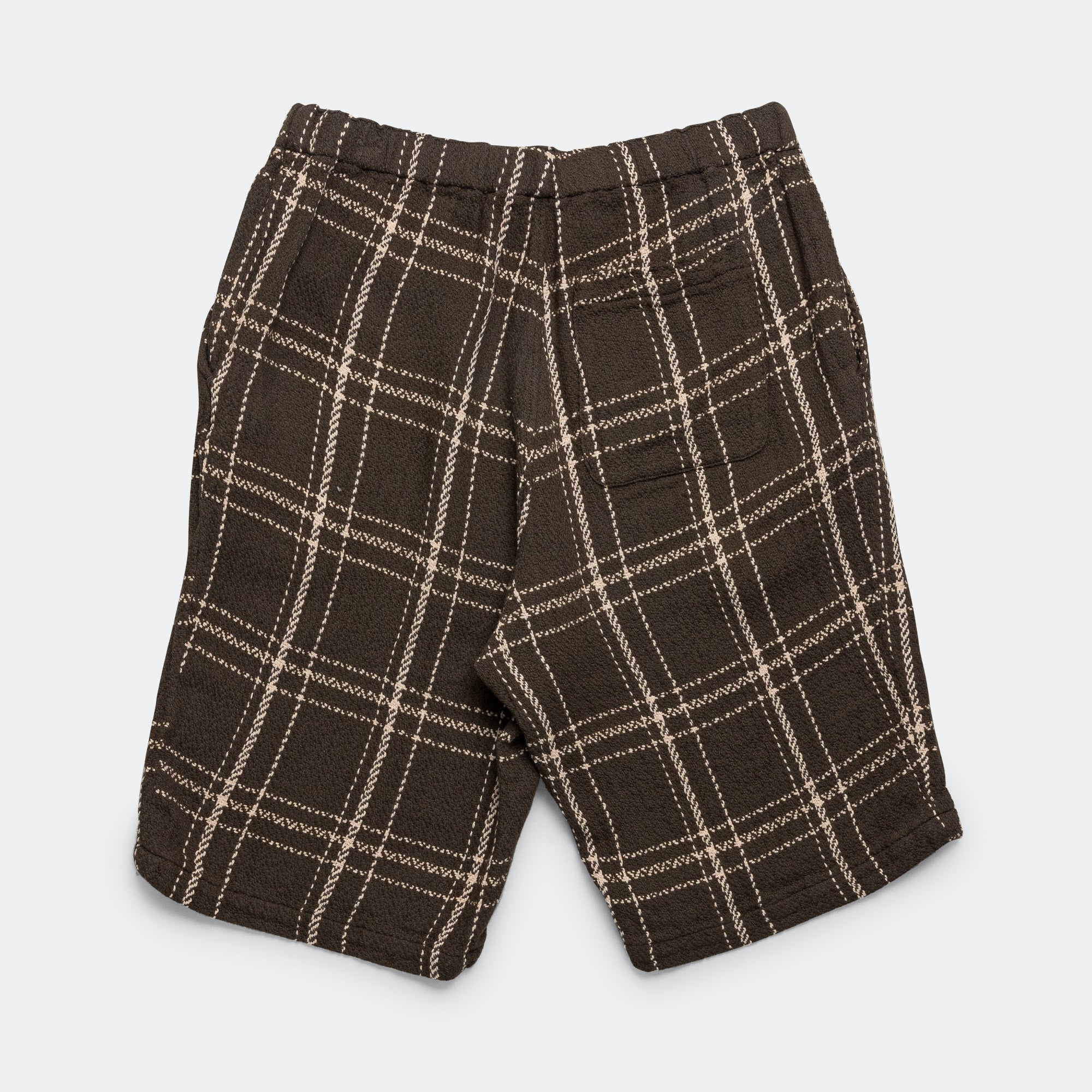 Easy Shorts Loose Weave Plaid - Brown - Image 2