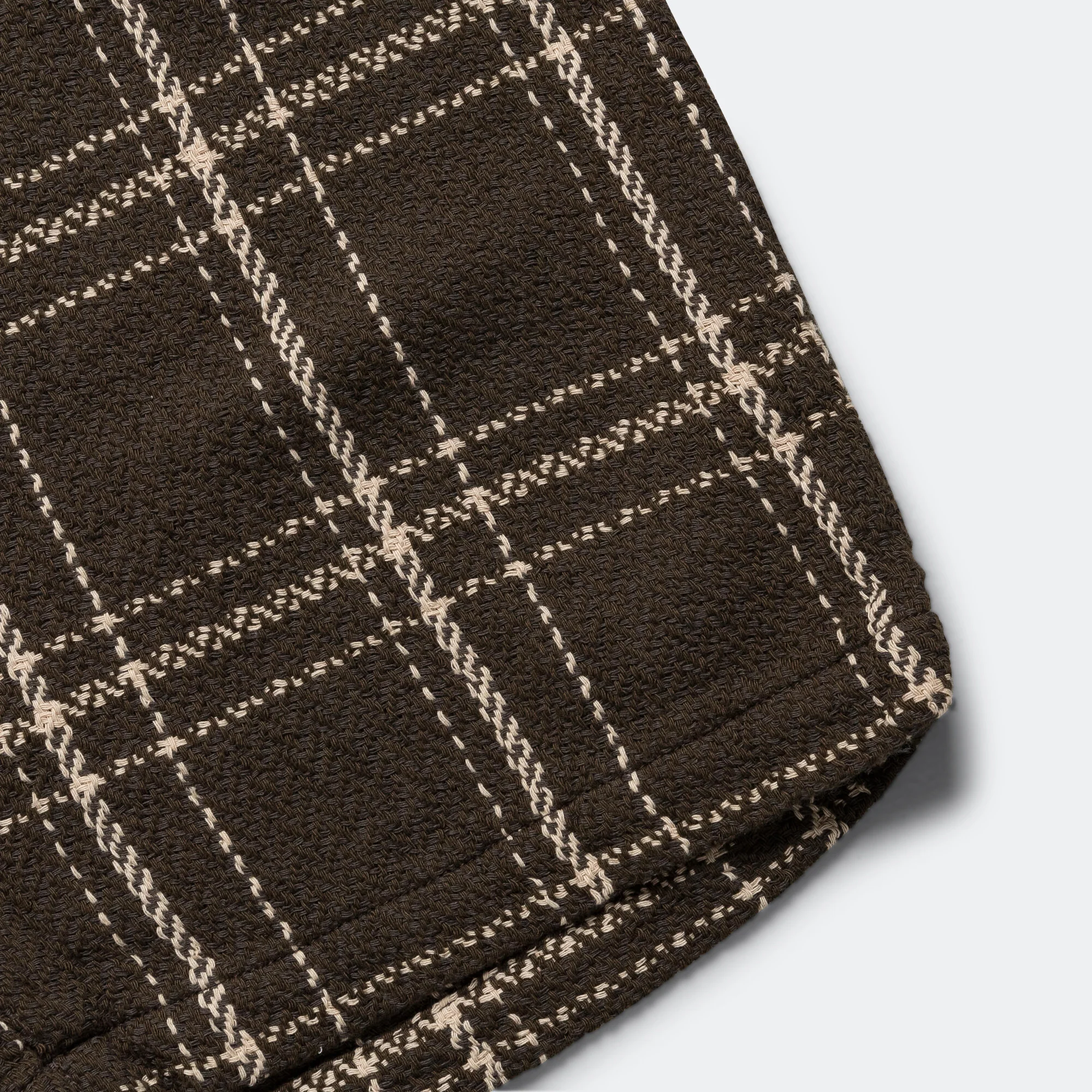 Easy Shorts Loose Weave Plaid - Brown - Image 4