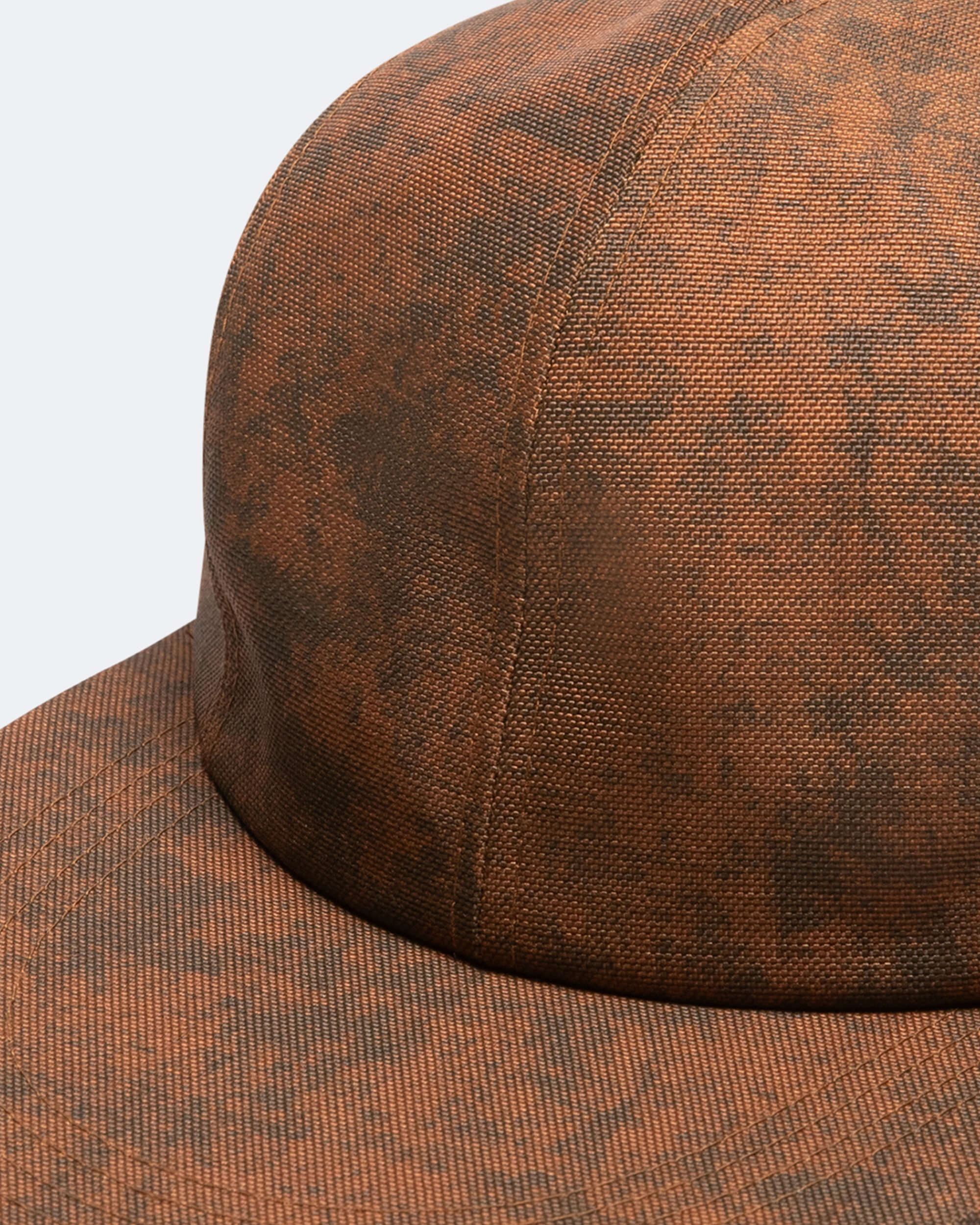 Fishing Cap Nylon Oxford Pigment Print - Brown - Image 2