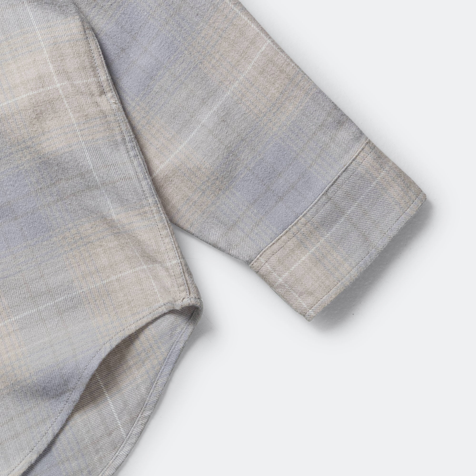 Flannel Check Shirt - Grey - Image 5