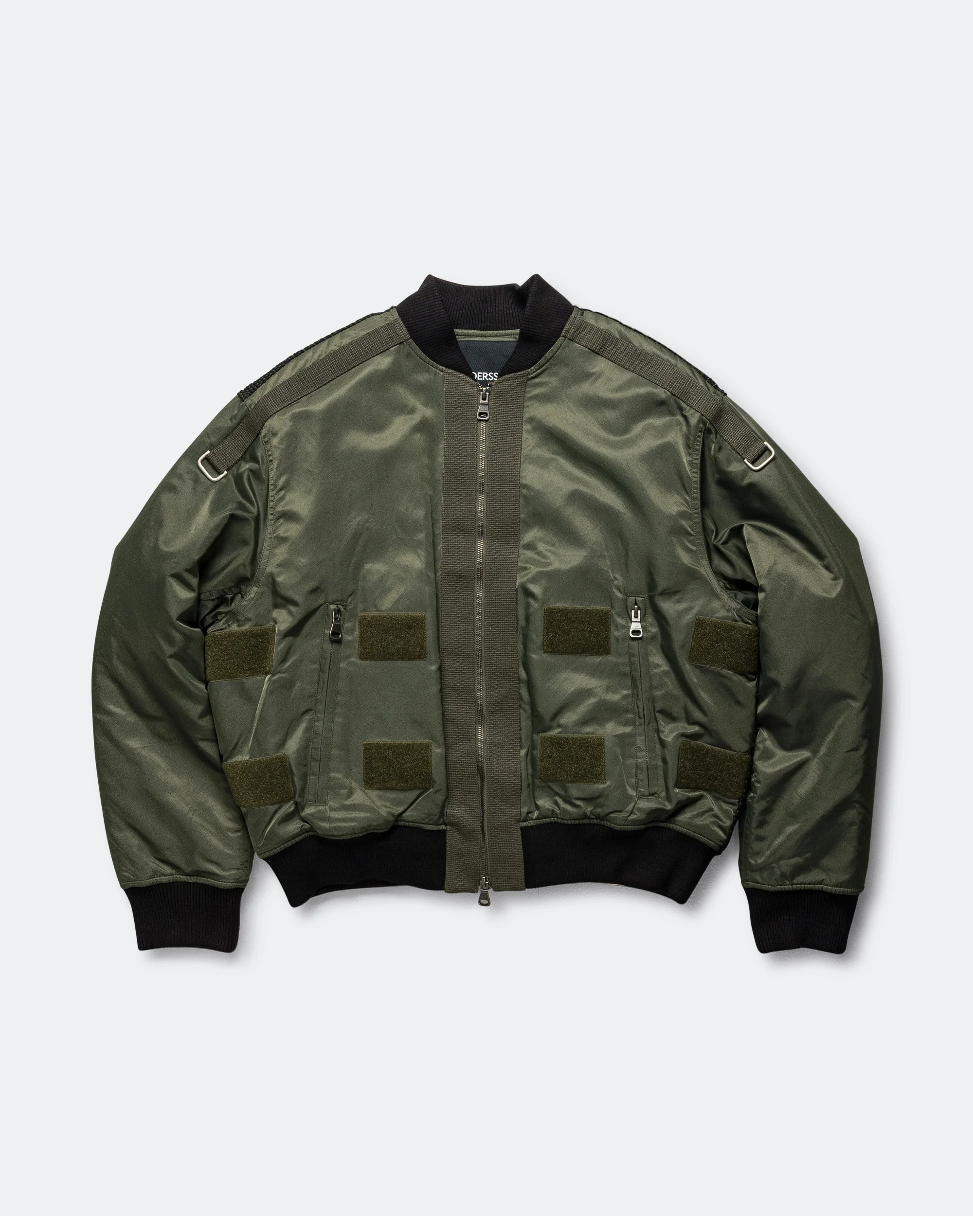 Flight Layered Washed Bomber Jacket - Khaki Green