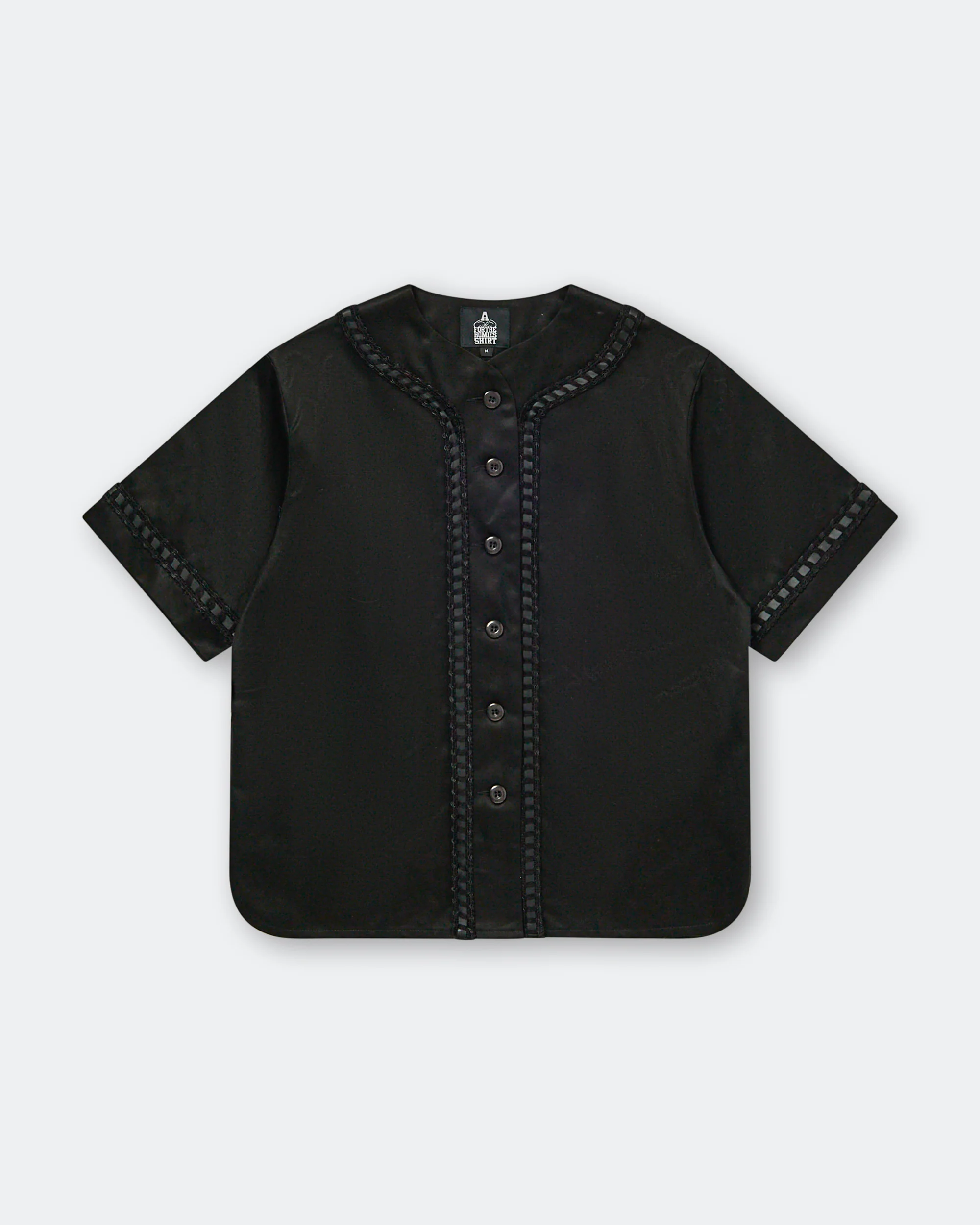 Braided Baseball Shirt - Black