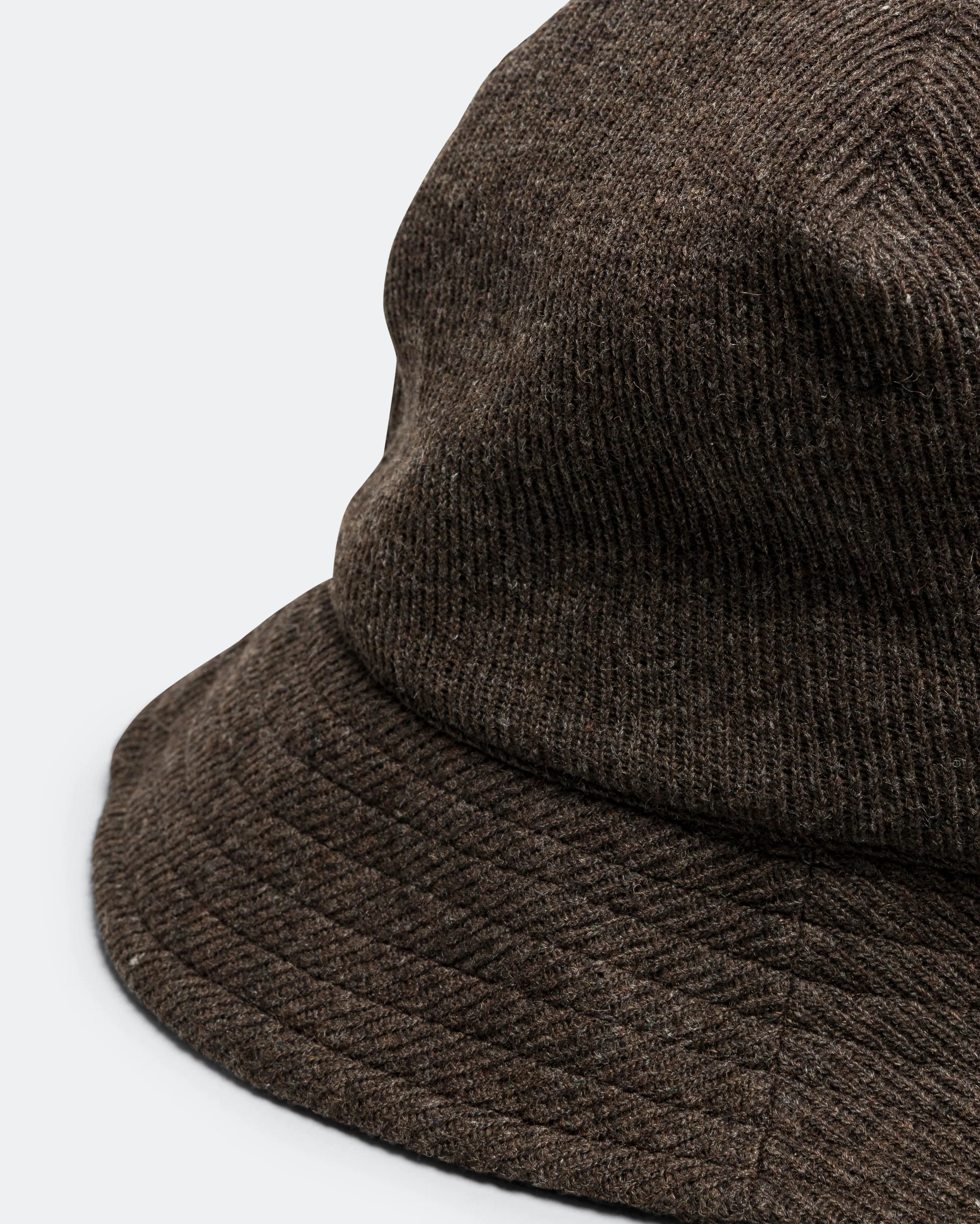 1 Panel Military Sun Hat - Brown - Image 2