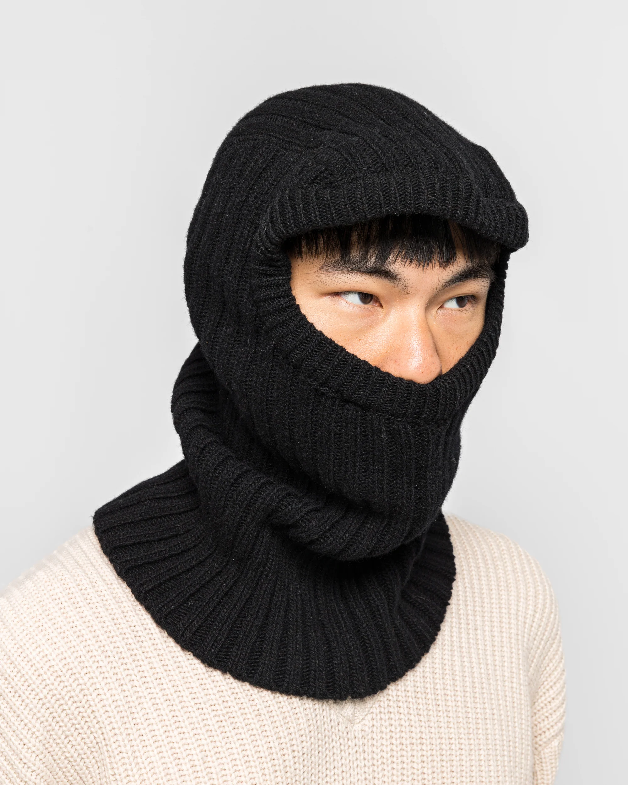 Balaclava Lambswool Blend - Black - Image 2