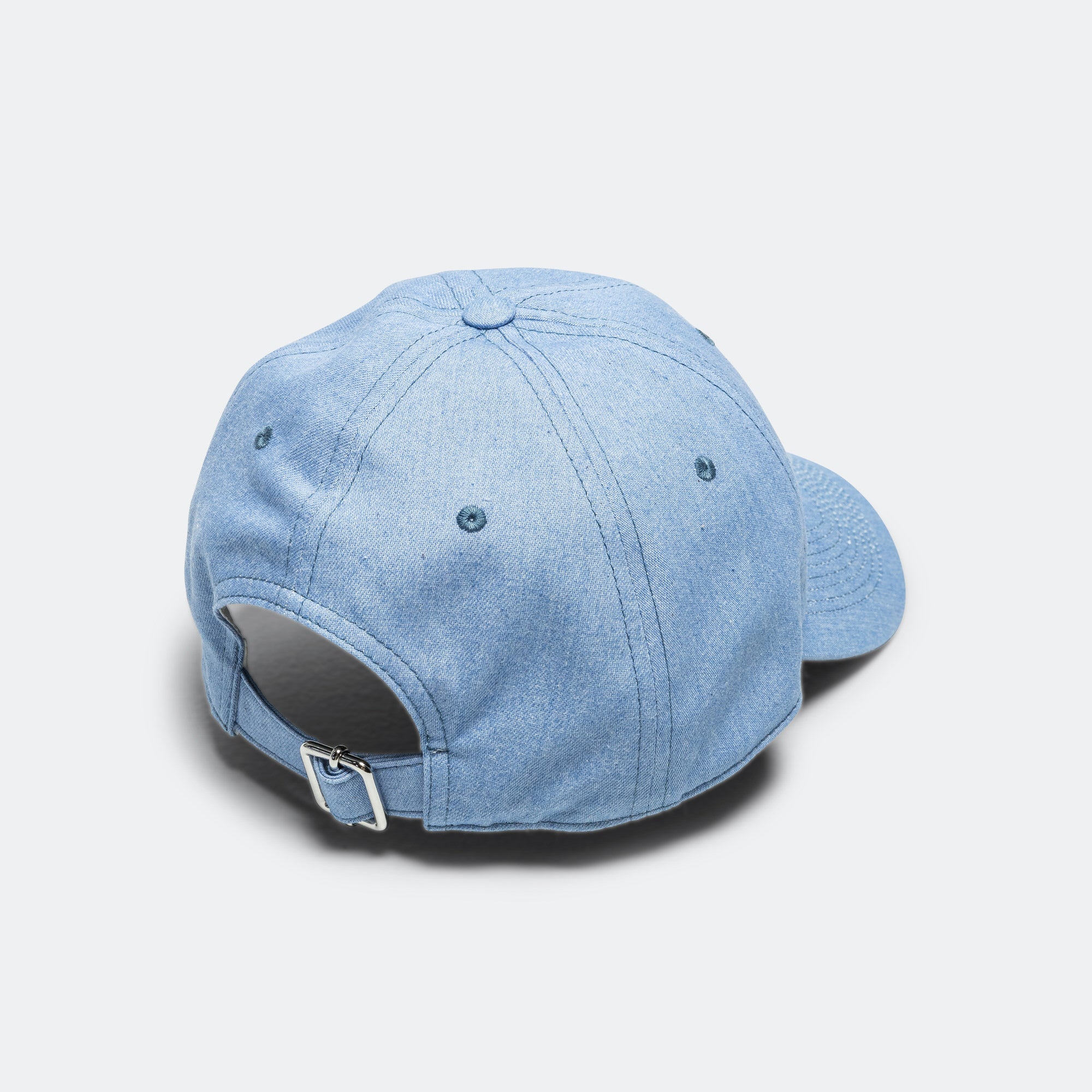 Gabardine Baseball Cap with embroidered logo - Blue - Image 3