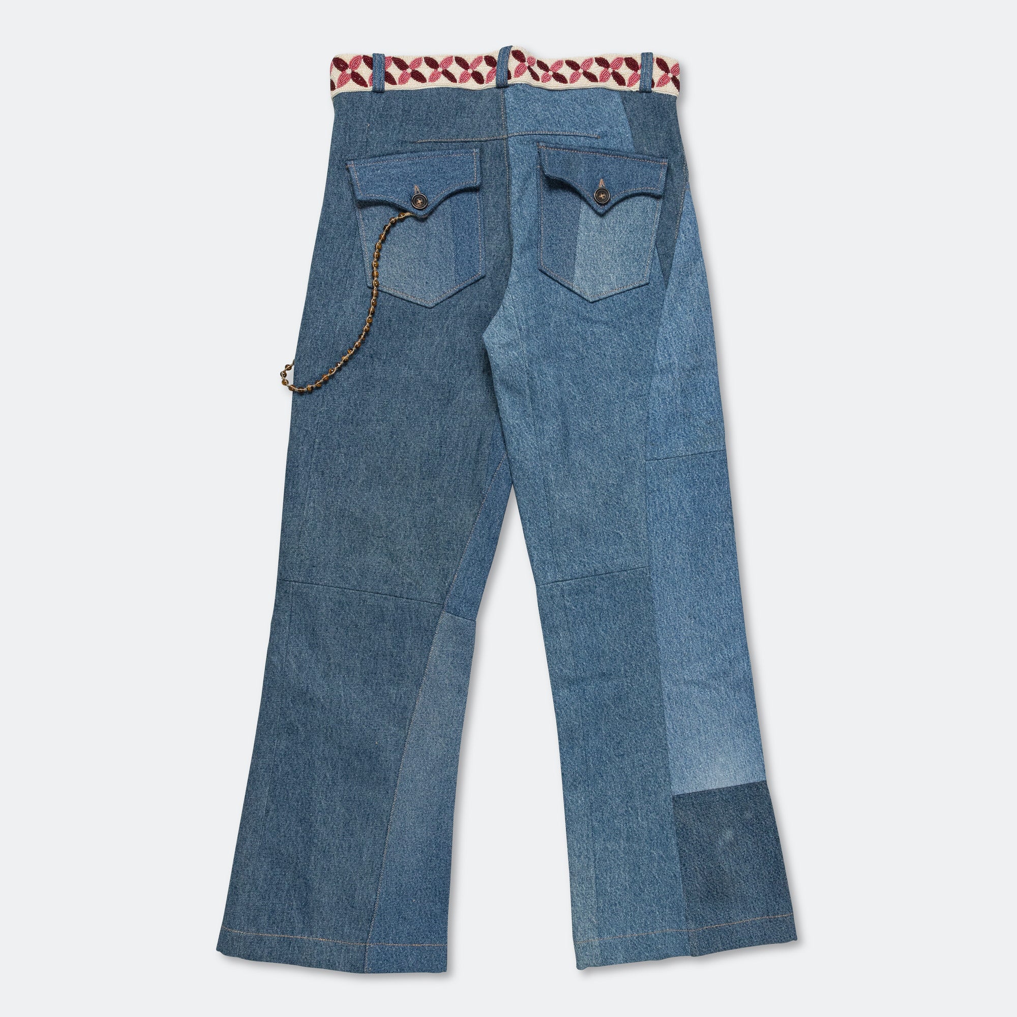 Ghuma Pant - Upcycled Denim Lightwash/Pink - Image 2