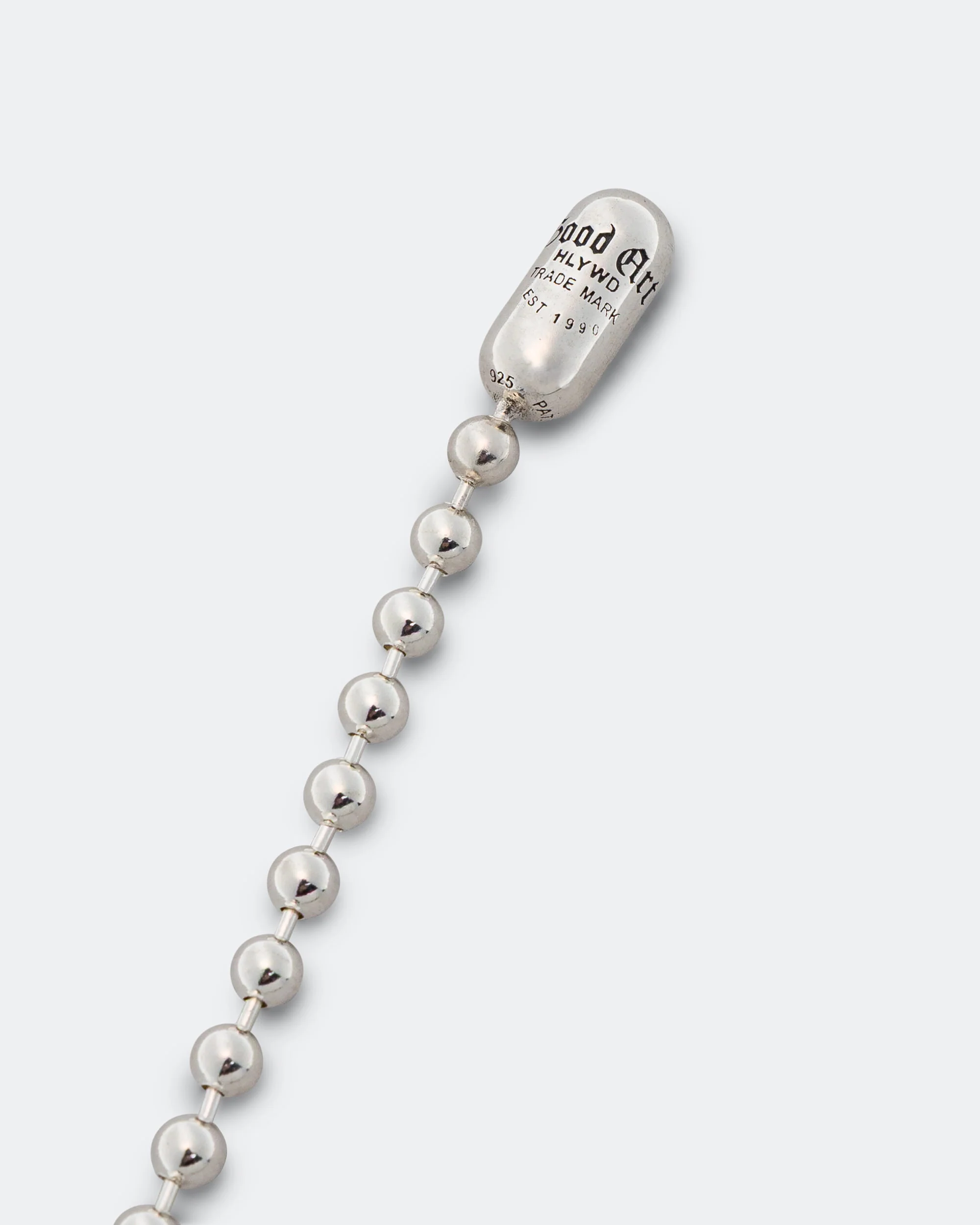 Poplock Necklace Ball Chain - Logo - 925 Silver - Image 4