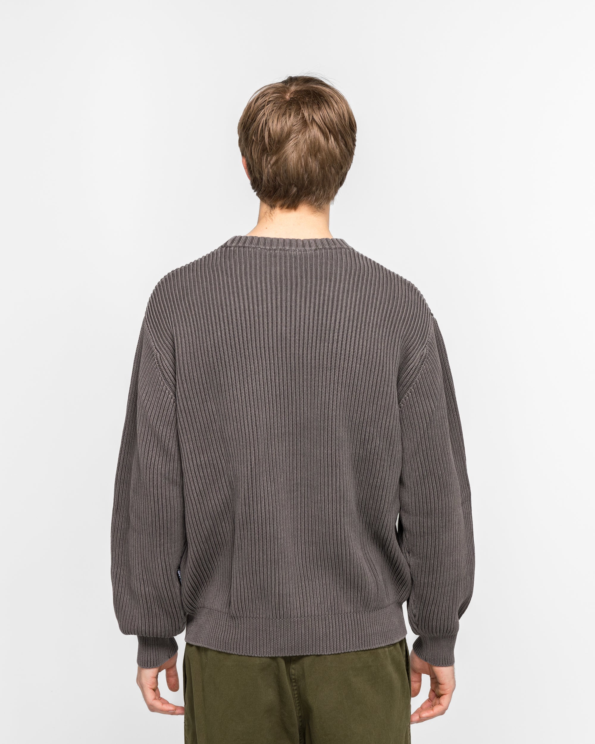 Cotton Knit Sweater - Grey - Image 4