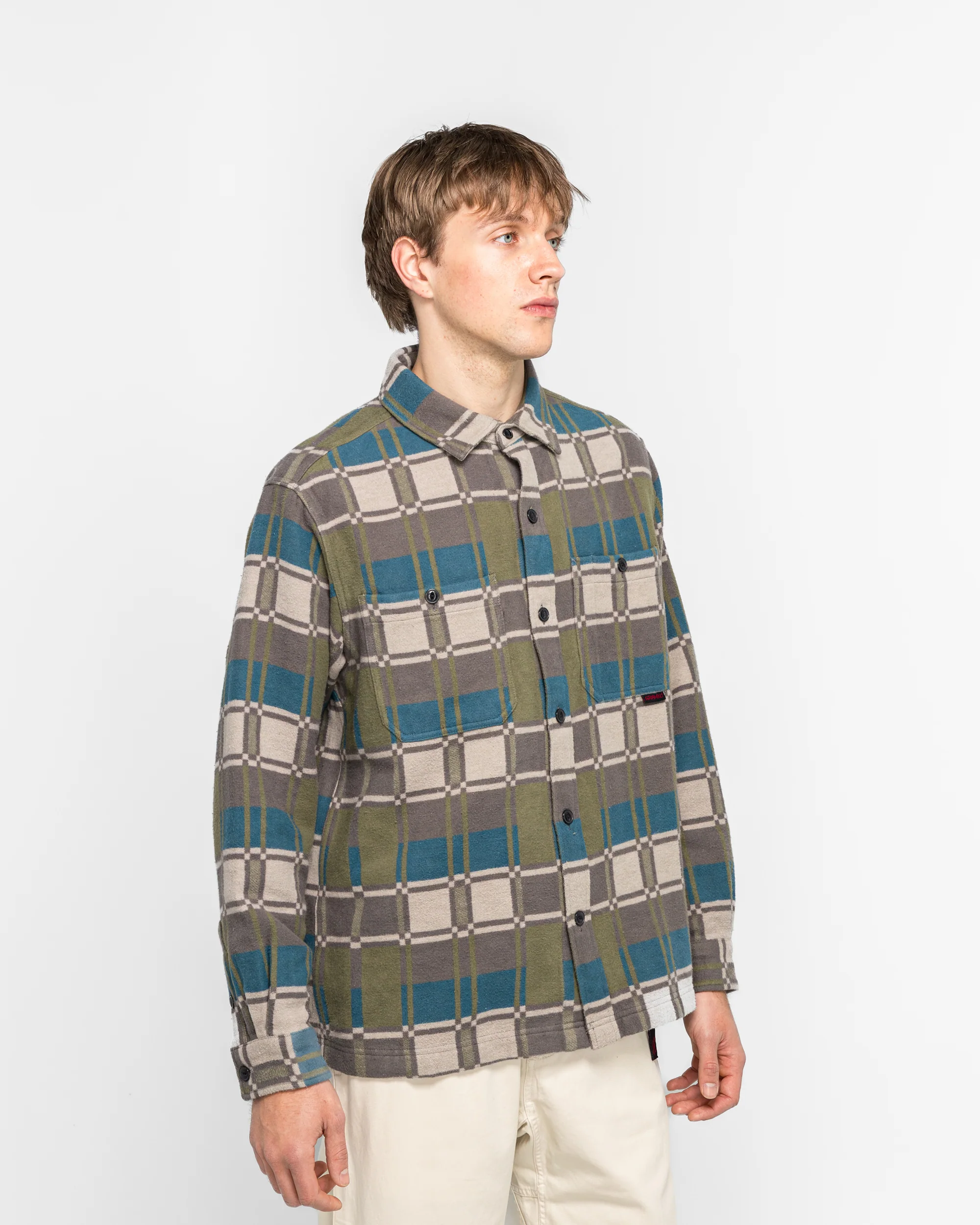Flannel Anthony Shirt - Silver Check - Image 3