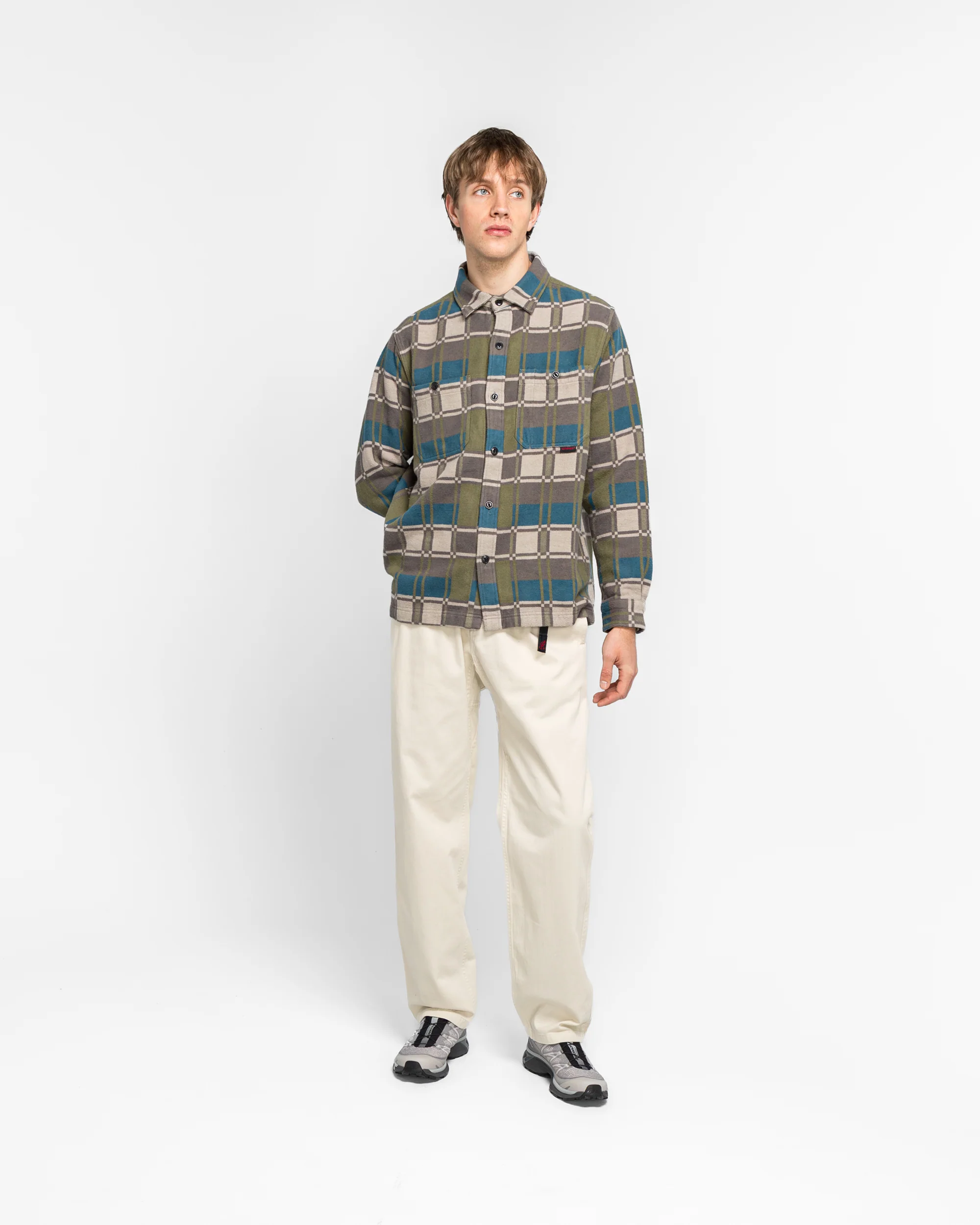 Flannel Anthony Shirt - Silver Check - Image 5