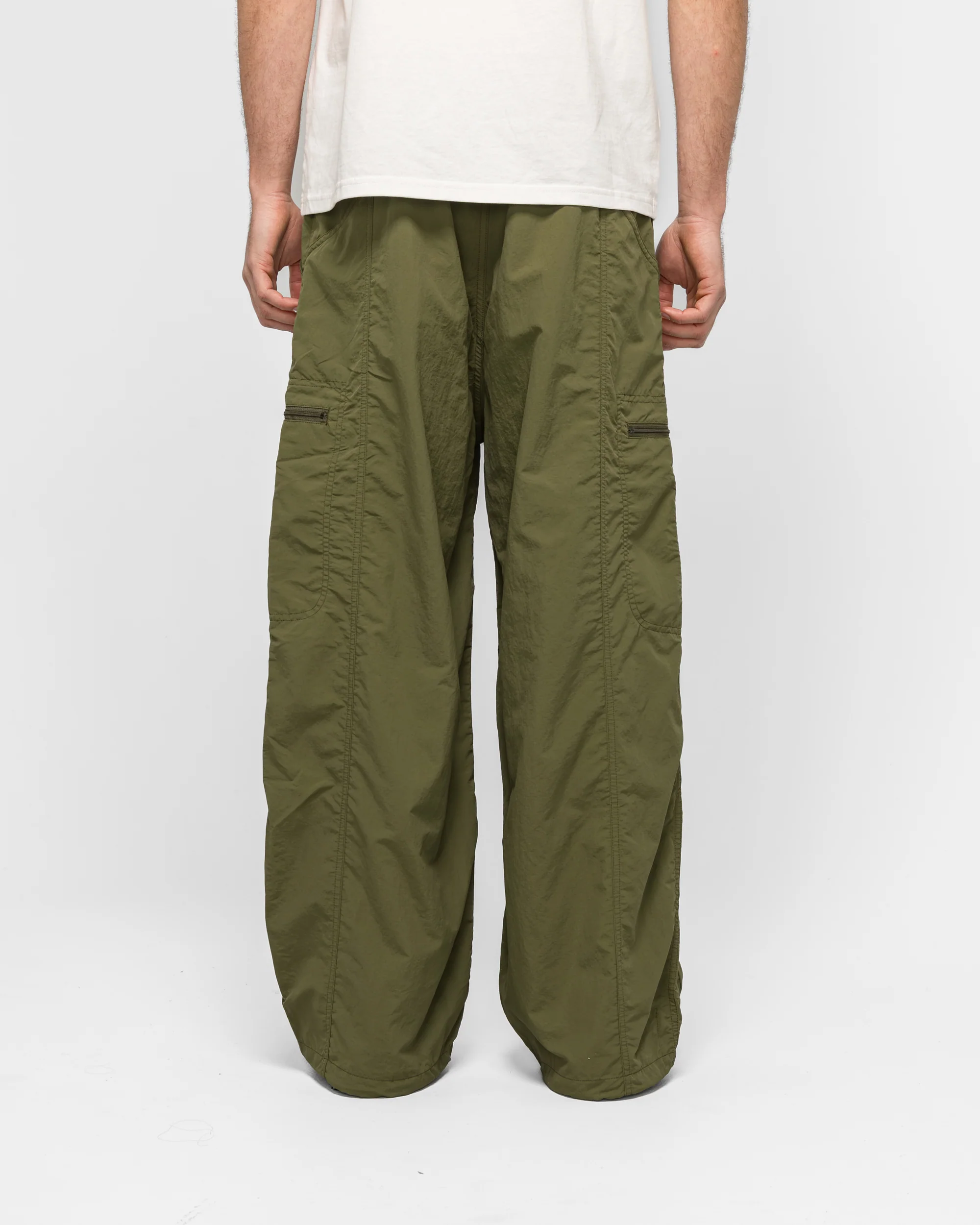 Nylon Balloon Pant - Olive - Image 4