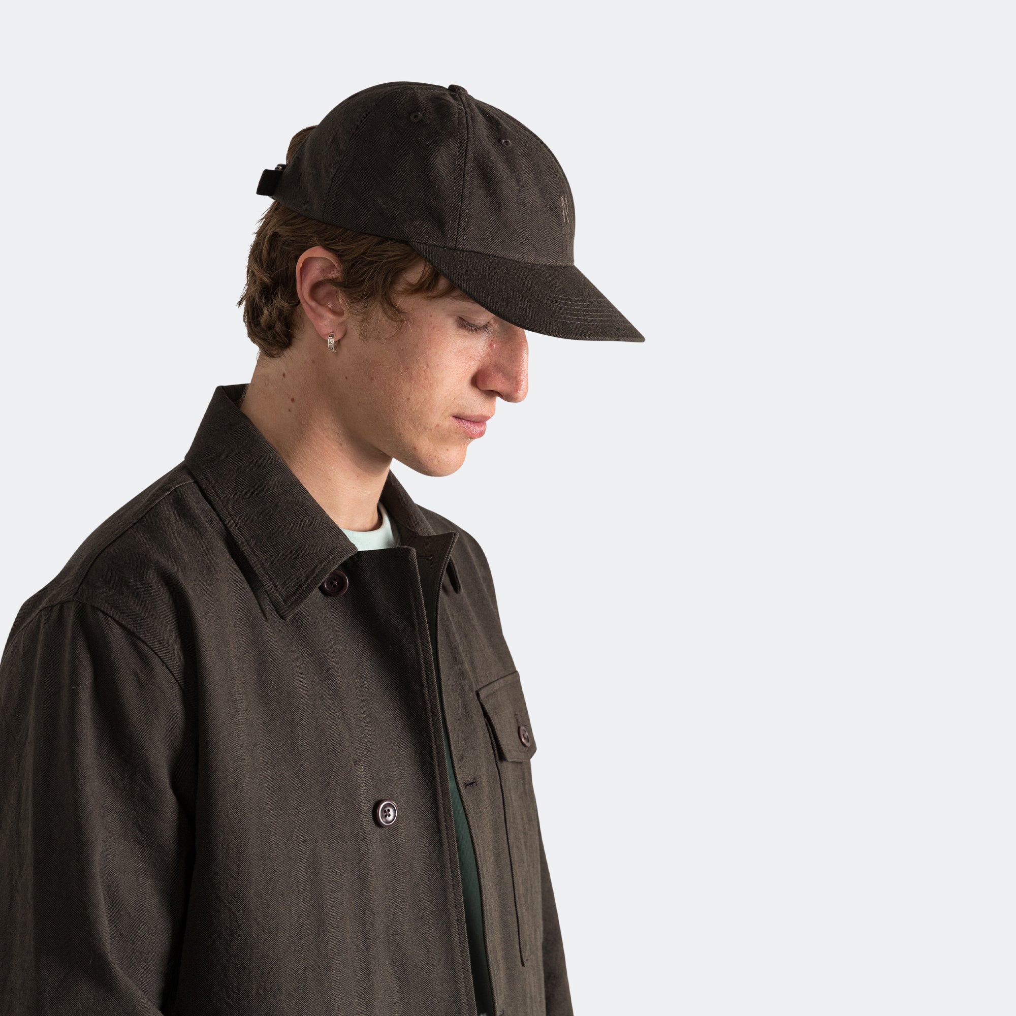 Herringbone 6-Panel Cap x UP THERE - Beech Green - Image 3