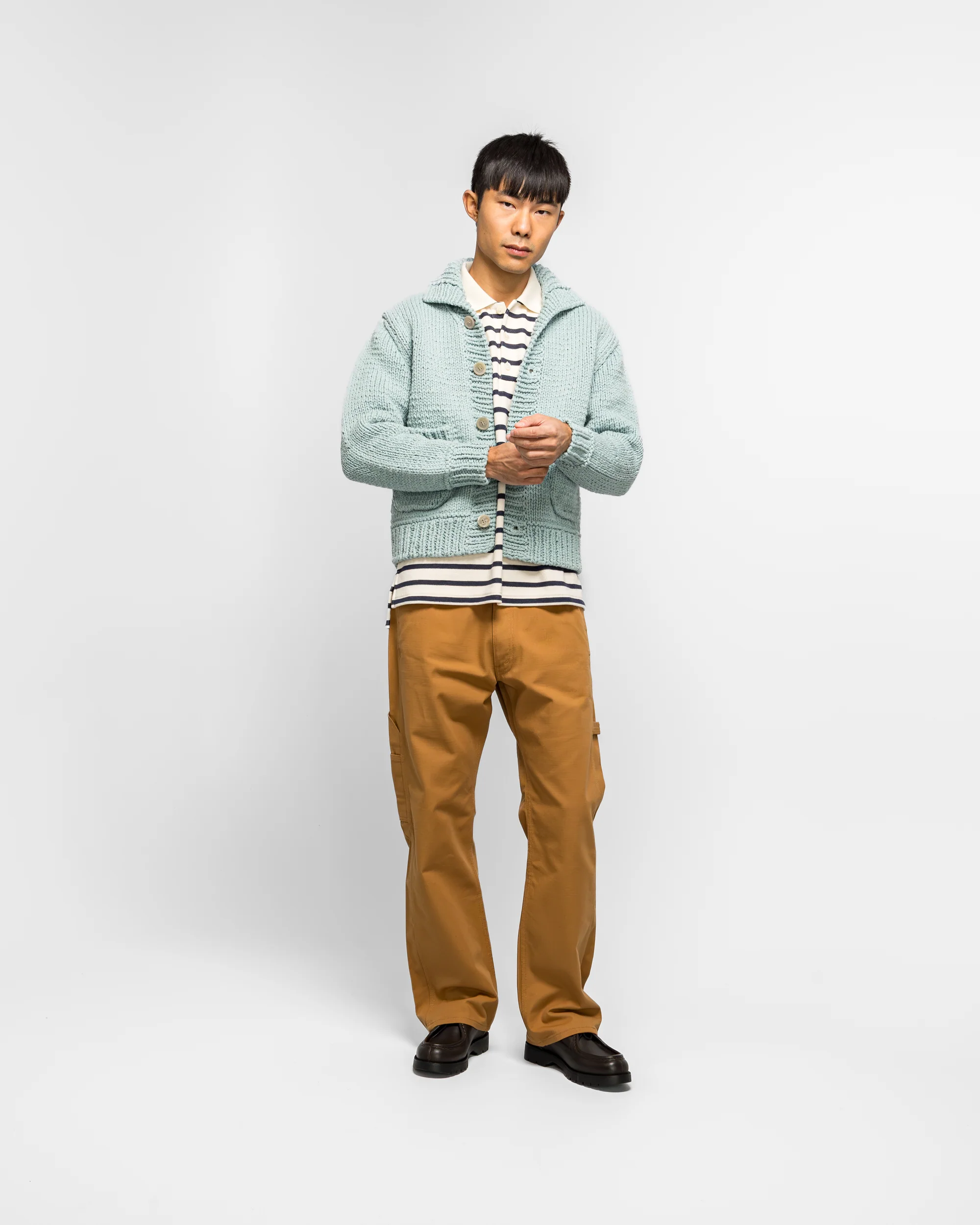 Wool Dog Cardigan - Sax/Blue - Image 6