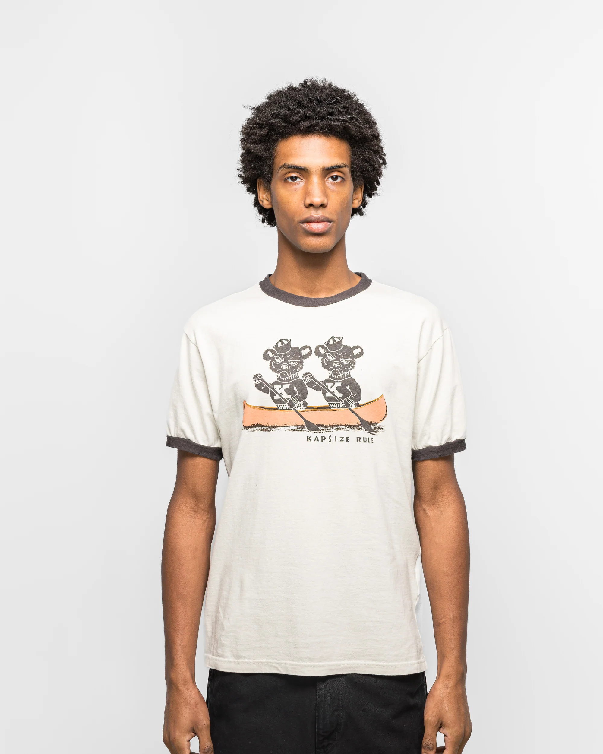 20/-Jersey RINGER T ('K' BEAR) - Grey - Image 2