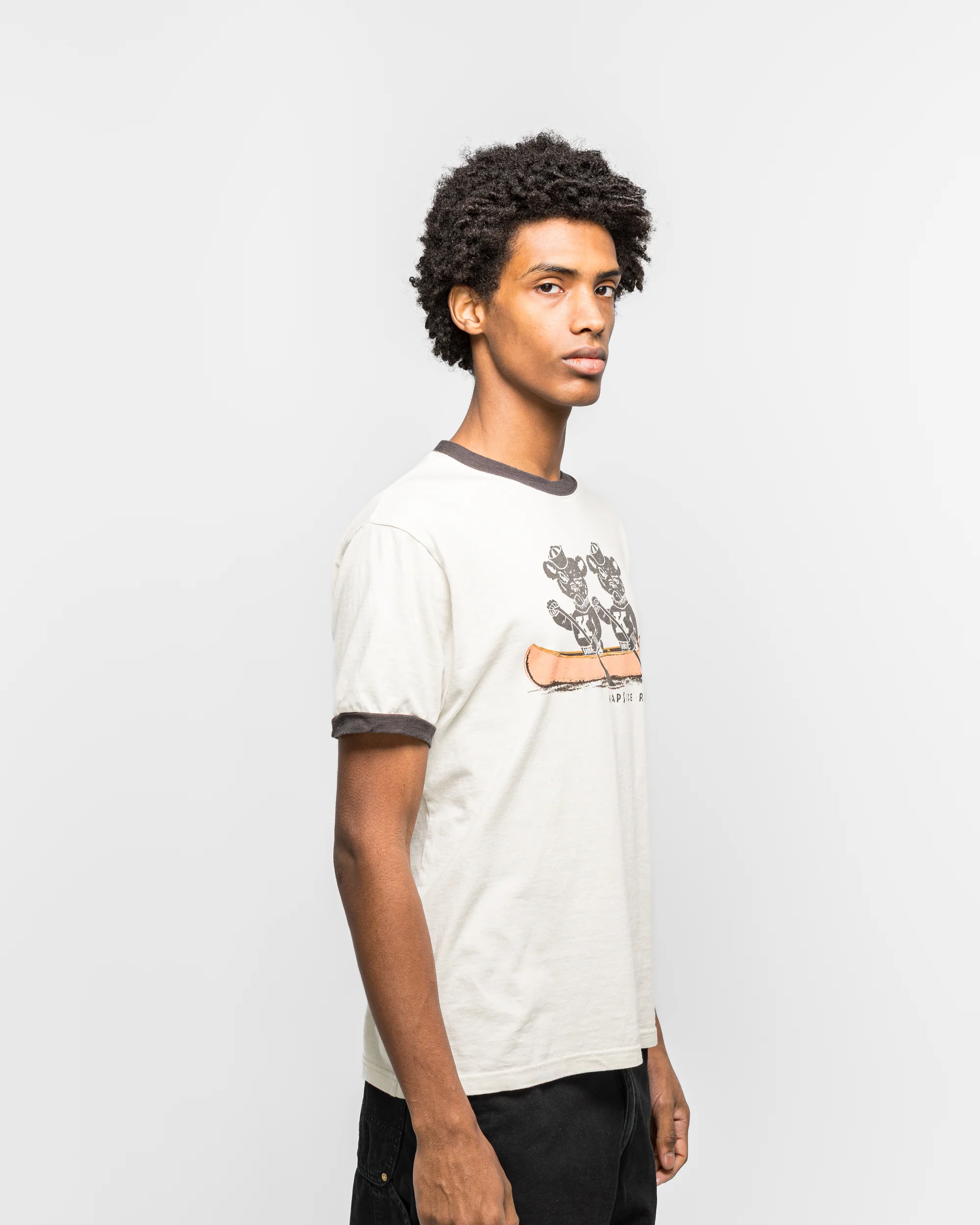 20/-Jersey RINGER T ('K' BEAR) - Grey - Image 3