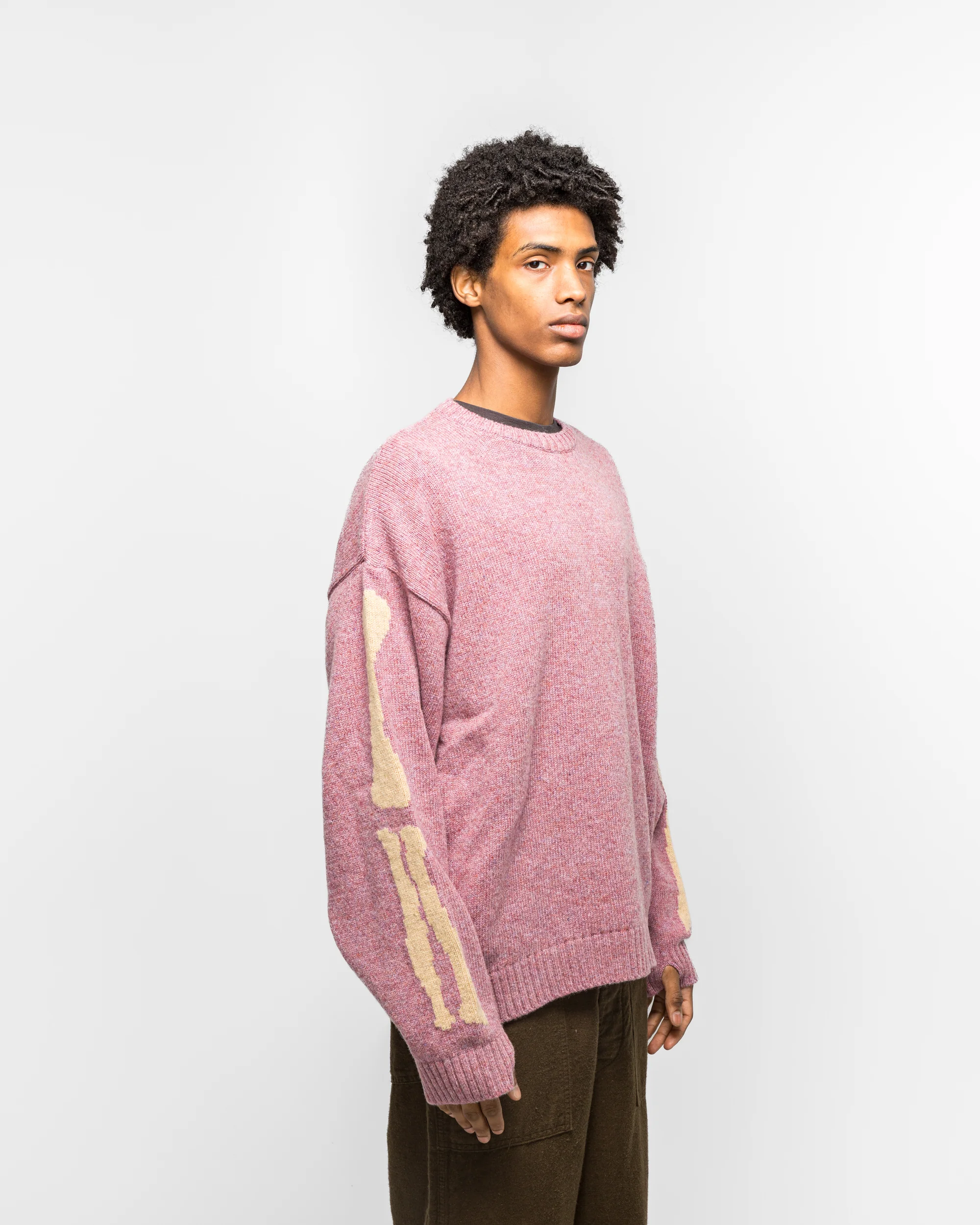5G Wool BONE Crew Sweater - Light Purple - Image 2