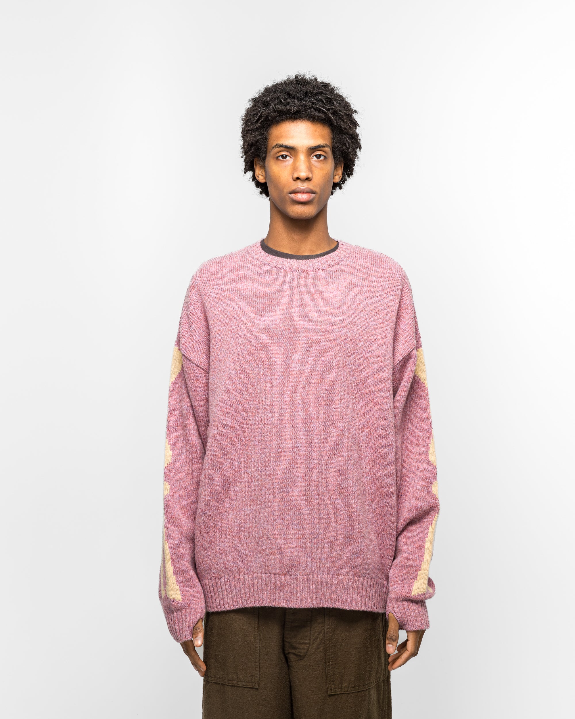 5G Wool BONE Crew Sweater - Light Purple - Image 4