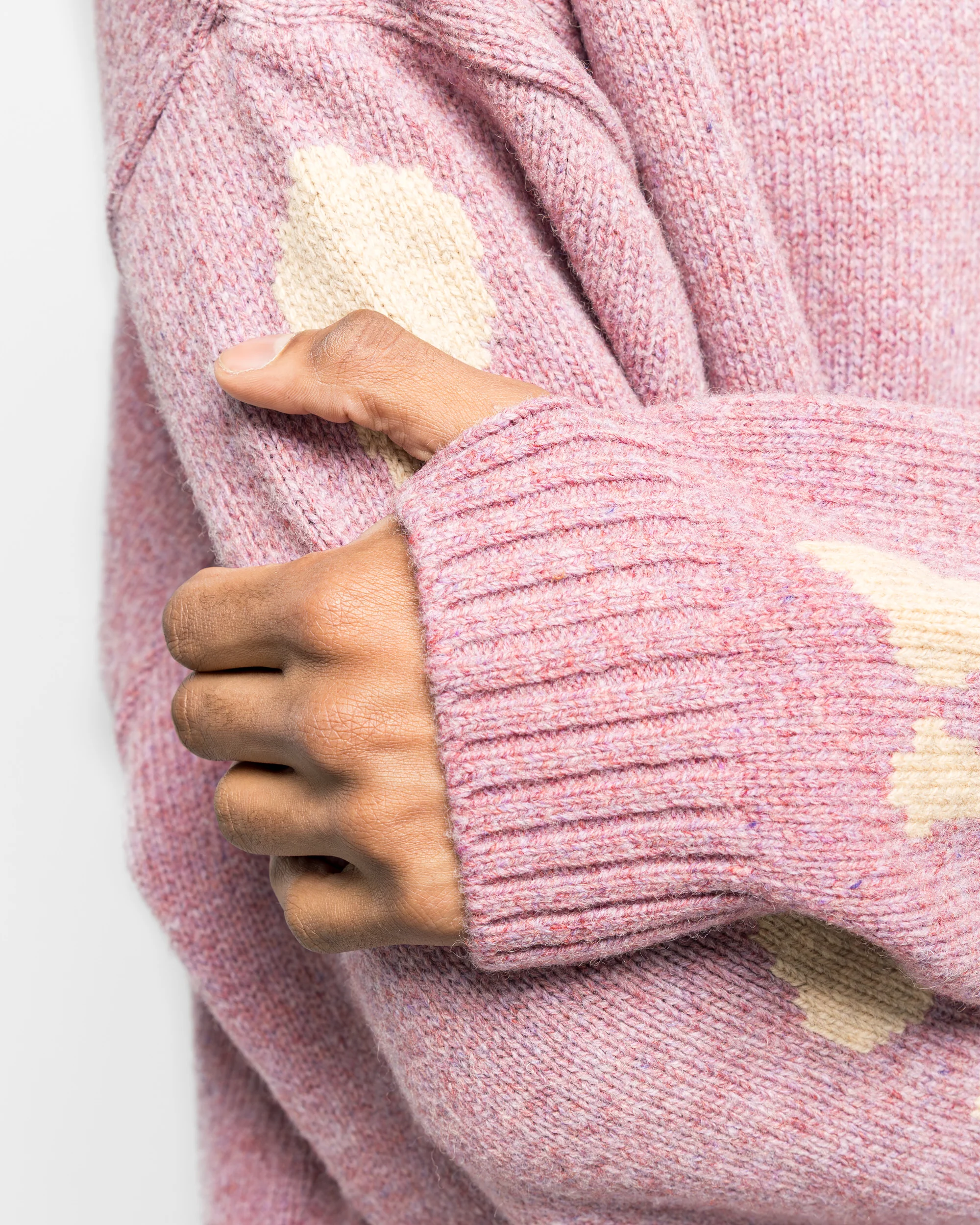 5G Wool BONE Crew Sweater - Light Purple - Image 5