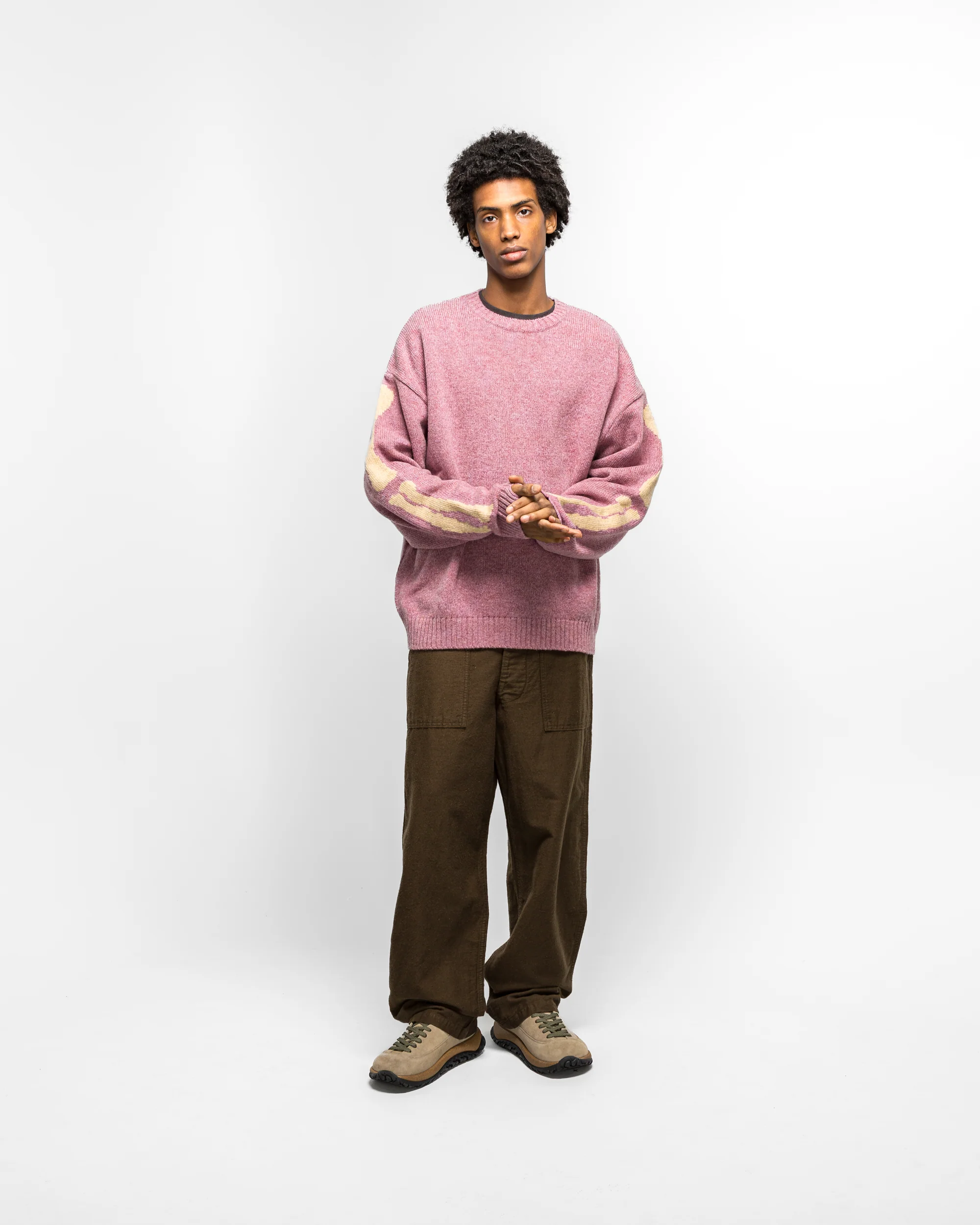 5G Wool BONE Crew Sweater - Light Purple - Image 6