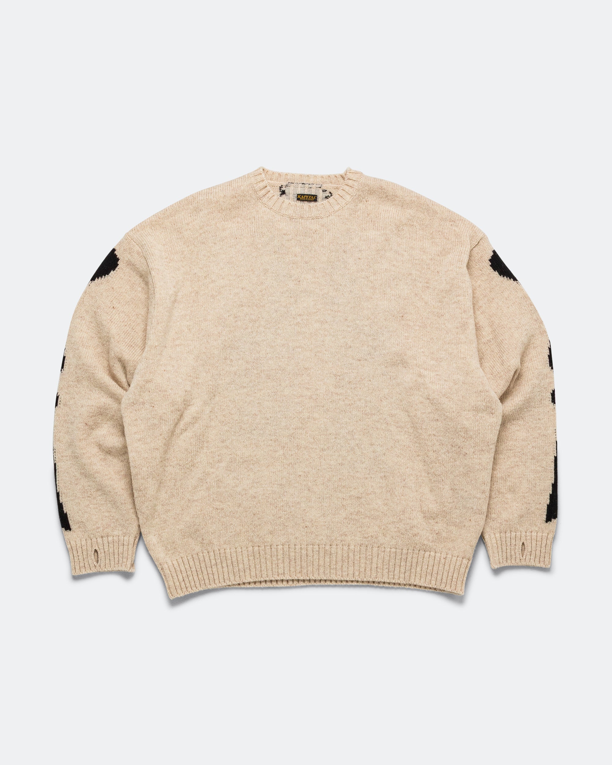 5G Wool BONE Crew Sweater - Natural