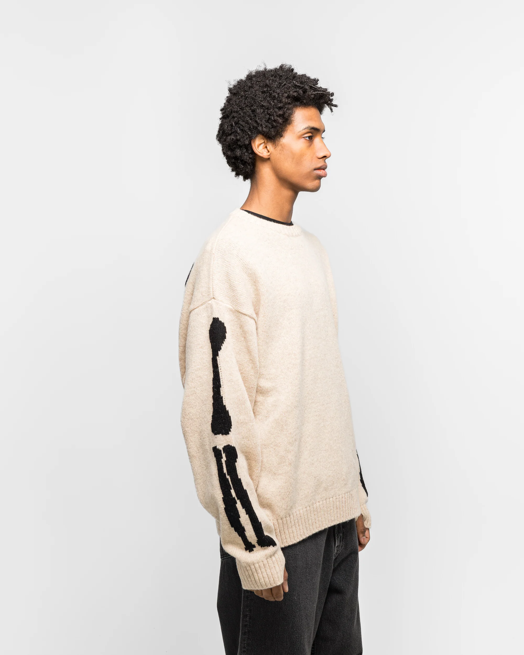 5G Wool BONE Crew Sweater - Natural - Image 2