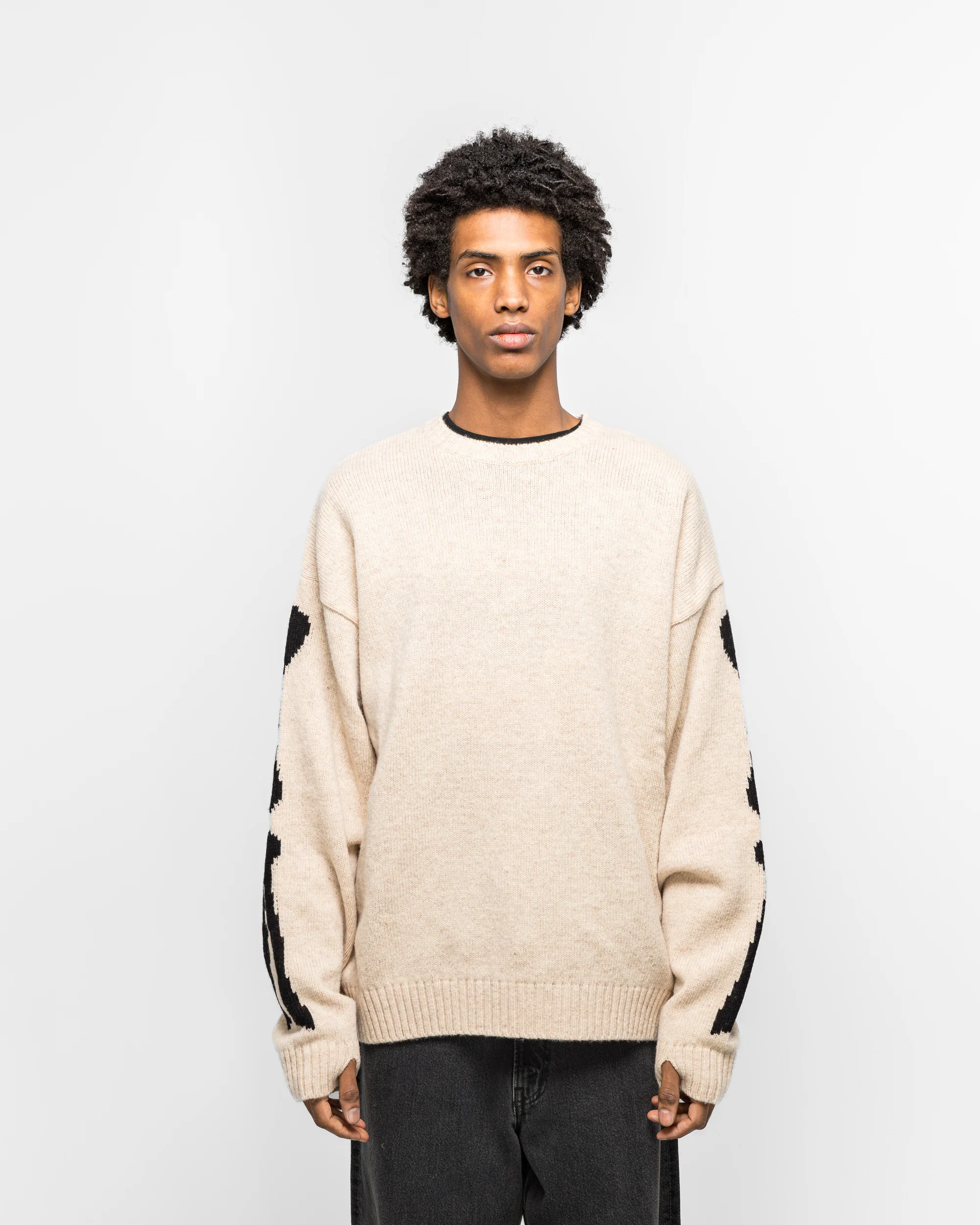 5G Wool BONE Crew Sweater - Natural - Image 4