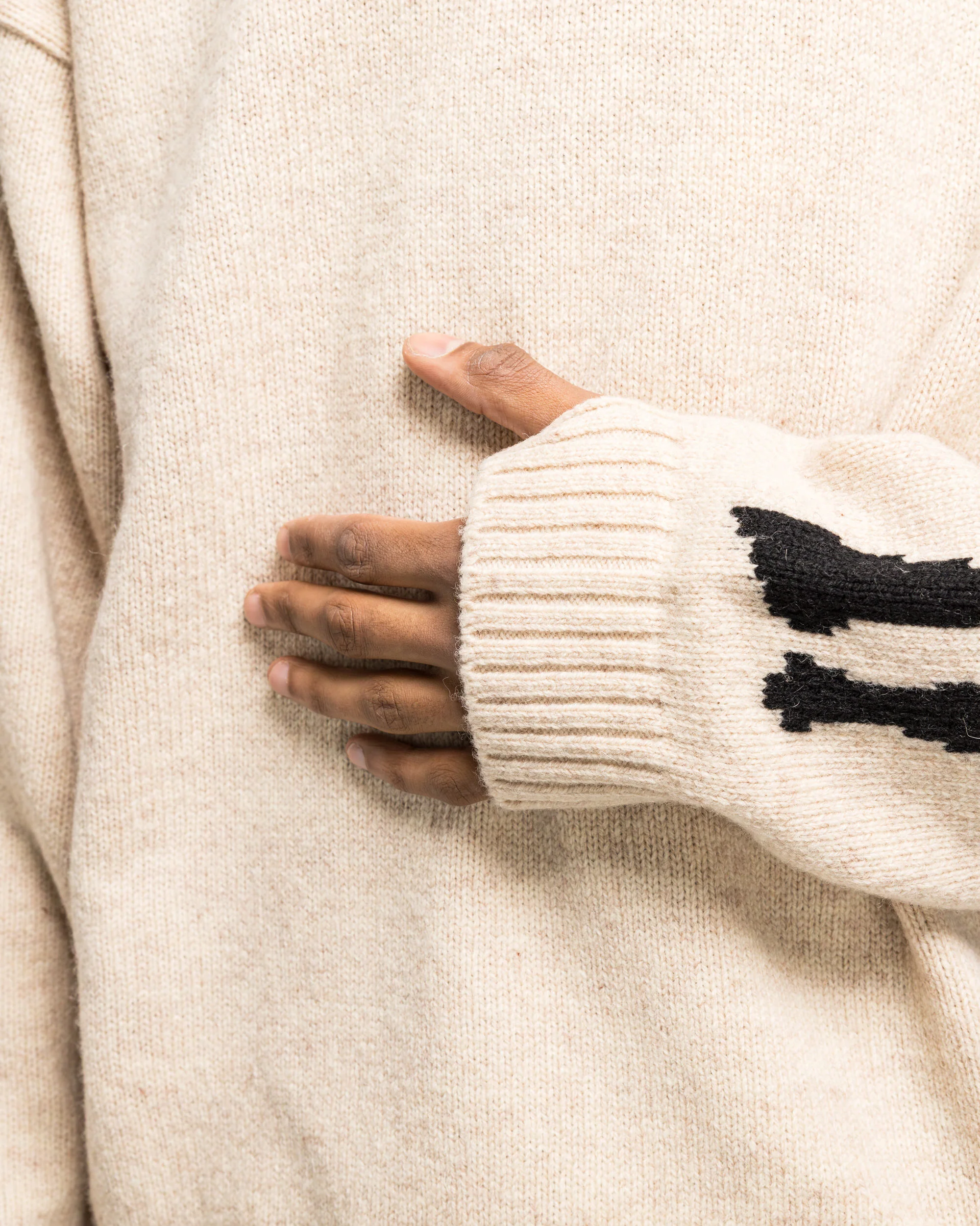 5G Wool BONE Crew Sweater - Natural - Image 5